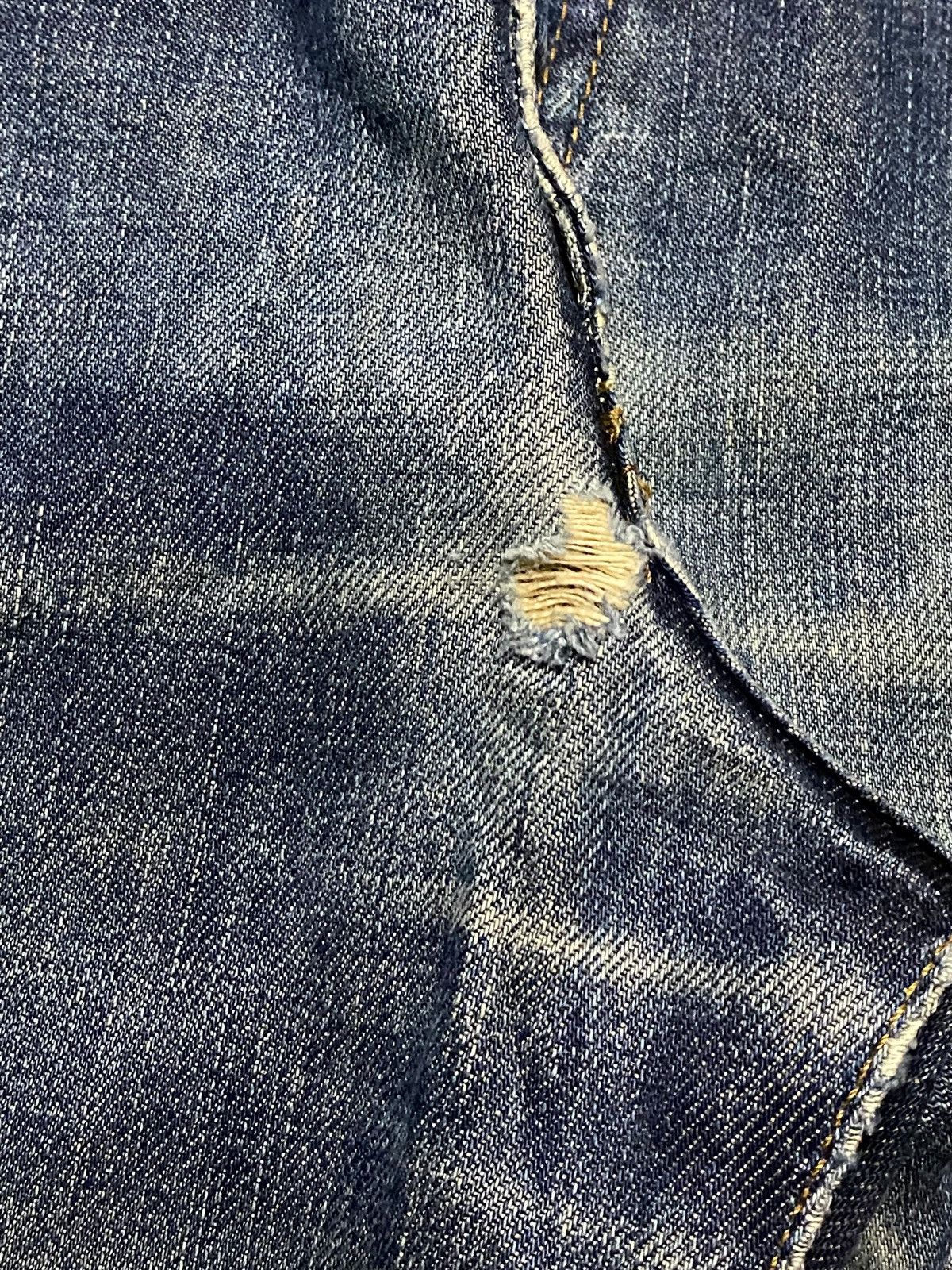 Edwin Vintage Japanese Edwin 503 Distressed Mud Wash Loose Jeans Size US 30 / EU 46 - 11 Thumbnail