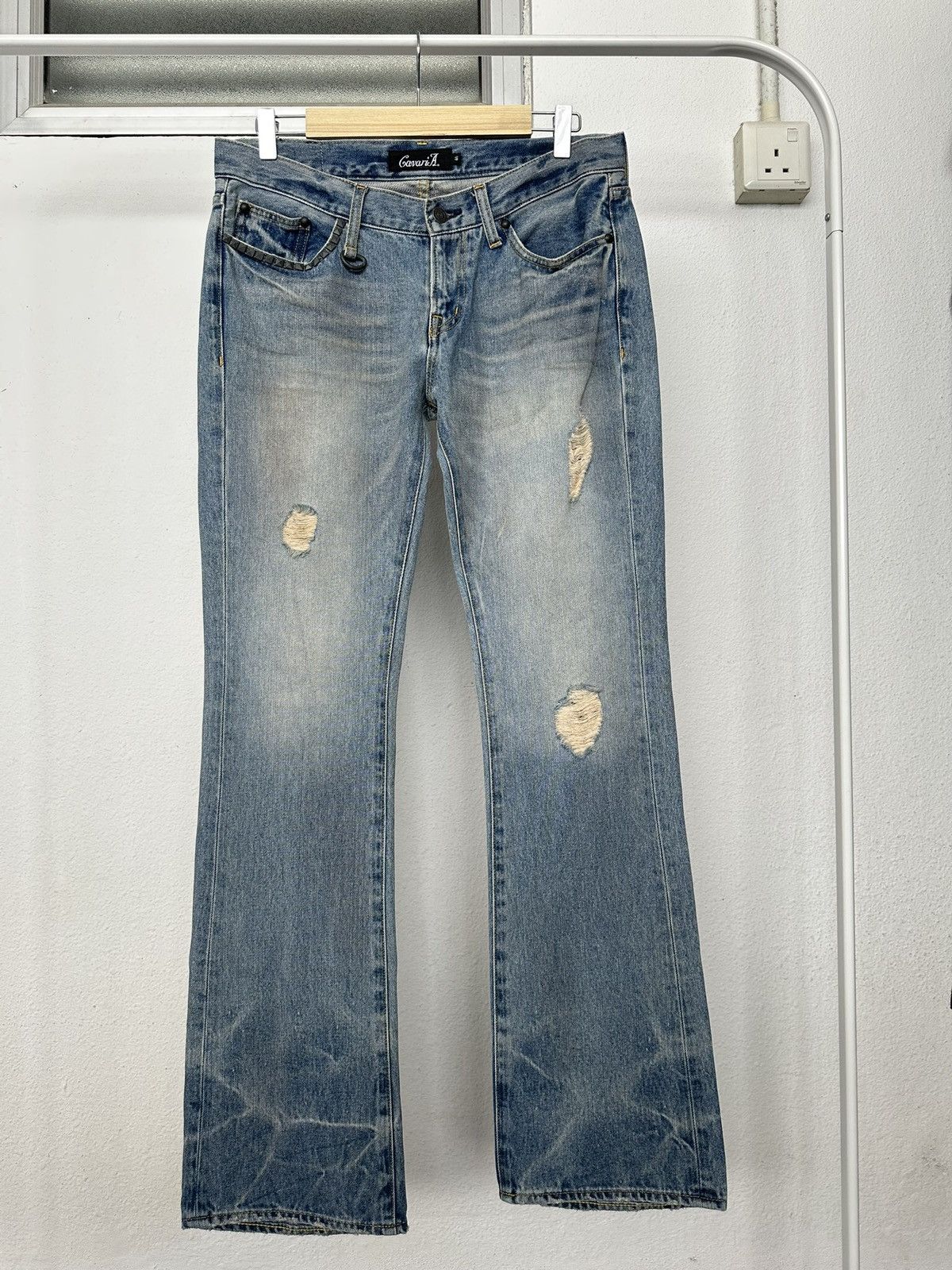 CIVARIZE 00's CavariA vkei distressed washed flared jeans Size US 32 / EU 48 - 10 Thumbnail