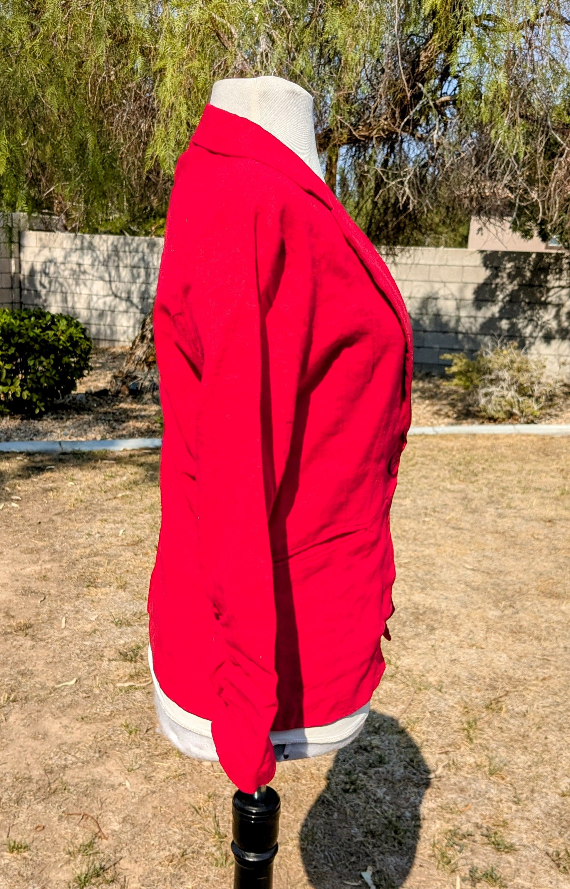 Other Scarlet Last Kiss Linen/Rayon 1-Button Blazer Jacket Top EUC Size L / US 10 / IT 46 - 2 Thumbnail