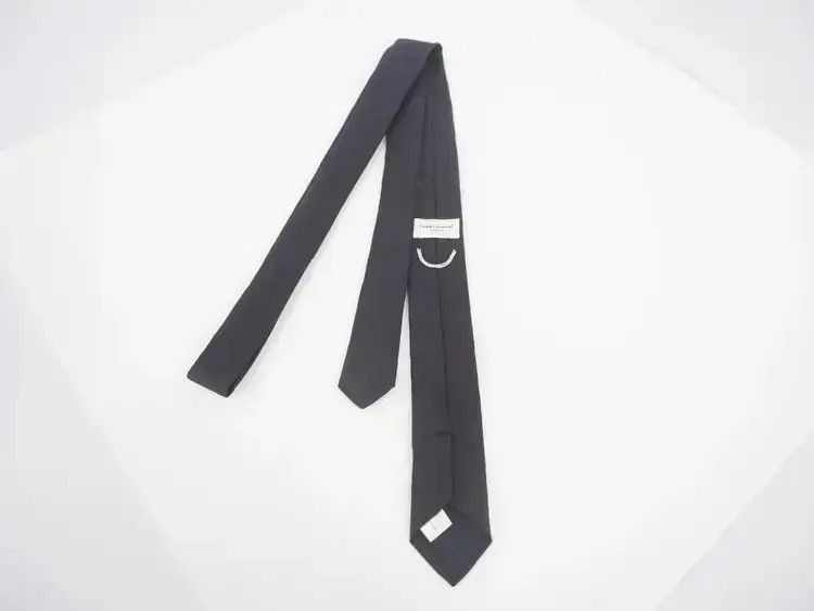 Other Saint Laurent Paris Skinny Woven Silk Tie-2507 Size ONE SIZE - 7 Thumbnail