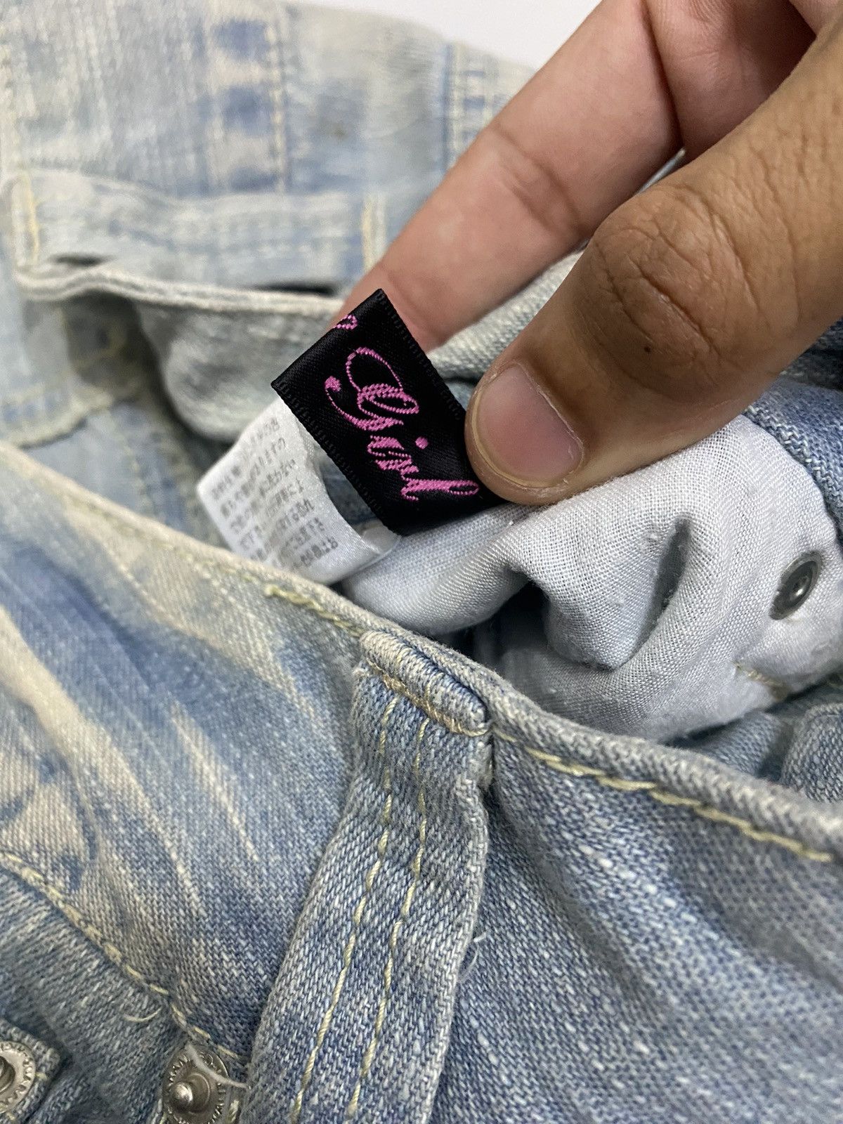 If Six Was Nine FLARED JEANS MUD WASH FLARE DISTRESSED DENIM TRICK GIRL Size US 30 / EU 46 - 8 Thumbnail
