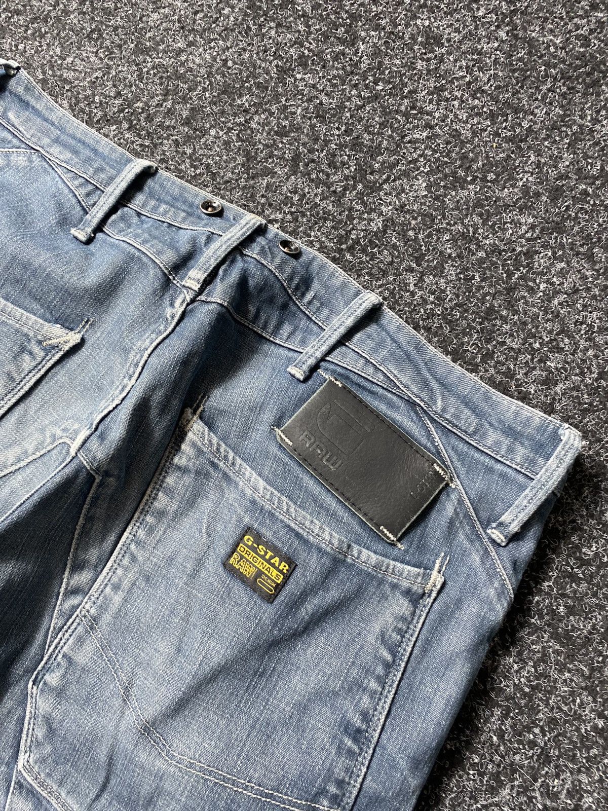 G-Star × Vintage G Star Vntg Punk Gothic Blue Straight Jeans Avant Garde Size US 34 / EU 50 - 7 Thumbnail