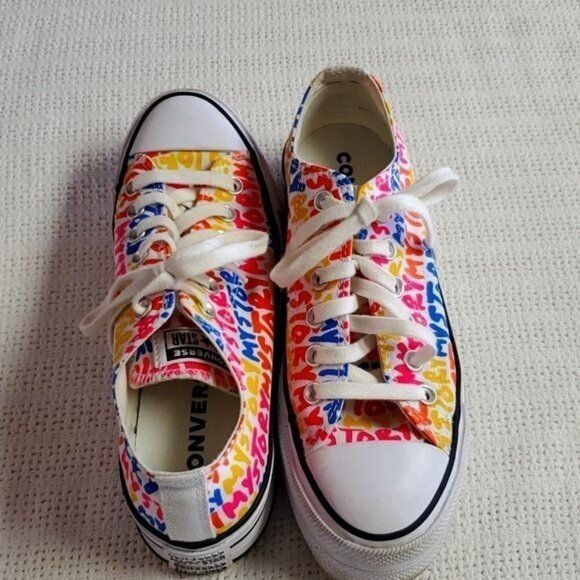 Converse Converse Chuck Taylor Double Stack Lift Platform "My Story" Size US 6.5 / IT 36.5 - 1 Thumbnail