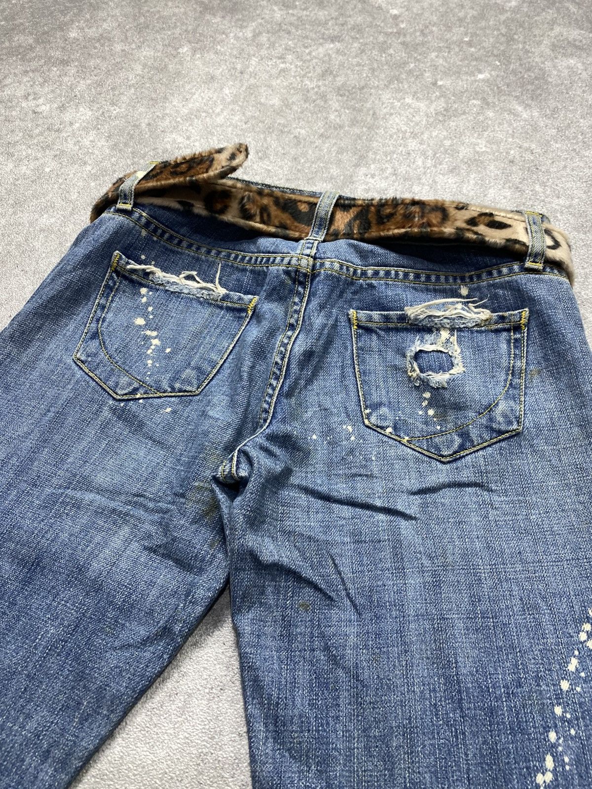 Hysteric Glamour 2000s Paperdenim Distressed stain style flare pant Size US 28 / EU 44 - 5 Thumbnail