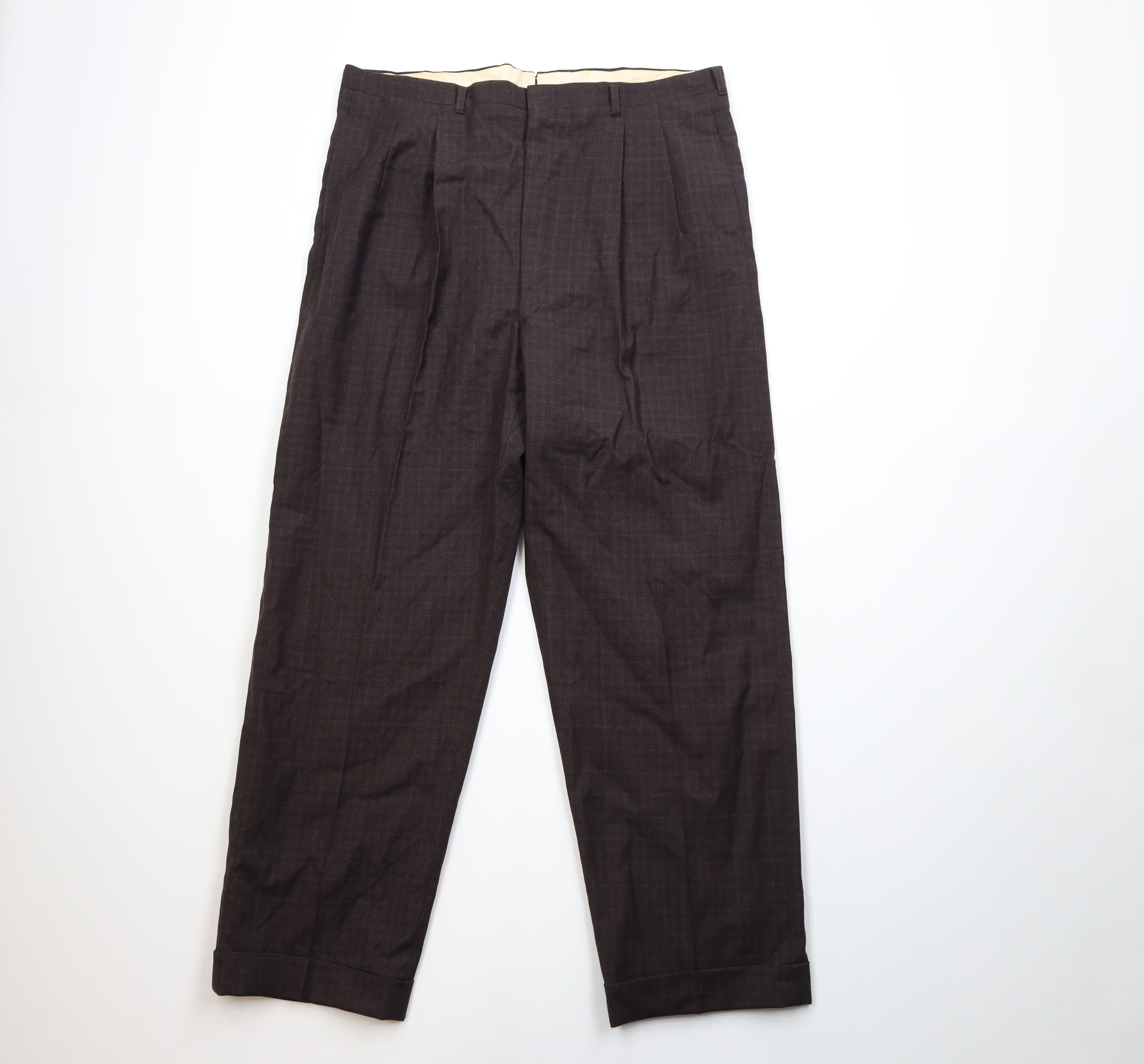Vintage Vintage 50s Hollywood Regency Gabardine Chino Pants USA Size US 38 / EU 54 - 1 Thumbnail