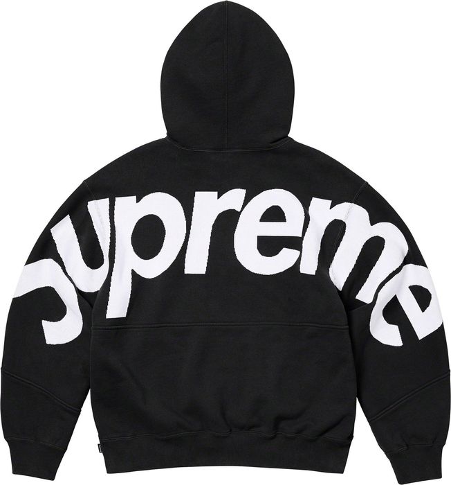 Supreme BIG LOGO JACQUARD HOODED SWEATSHIRT | Grailed