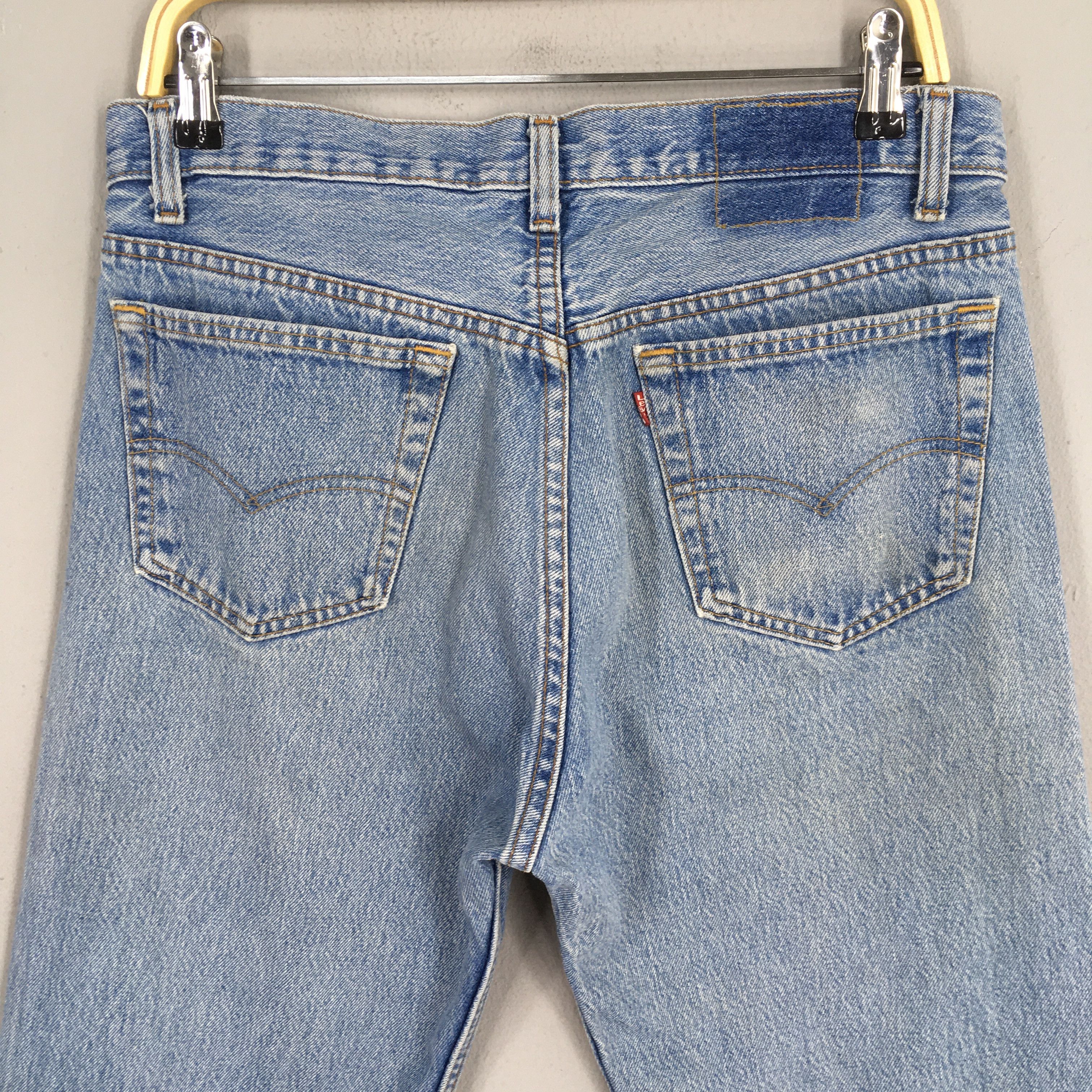 Levi's Size 31x30 Vintage 90s Levi's 501 Faded Blue Jeans S1296 Size US 31 - 9 Thumbnail