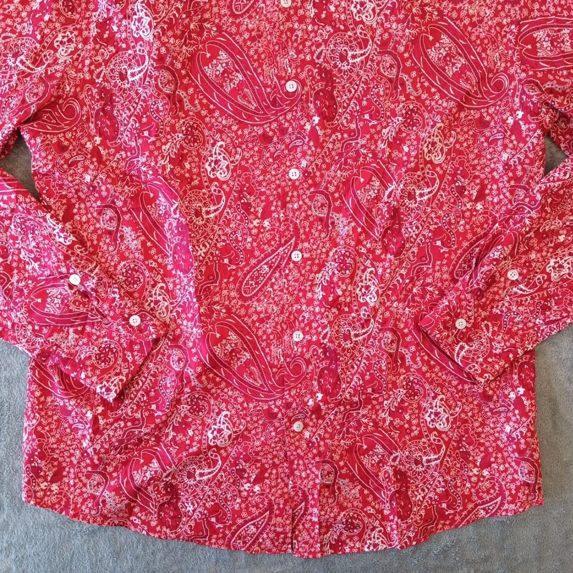 Vintage Coofandy Shirt Mens Large Red Paisley Long Sleeve Button-Up Polyester Size US L / EU 52-54 / 3 - 4 Thumbnail