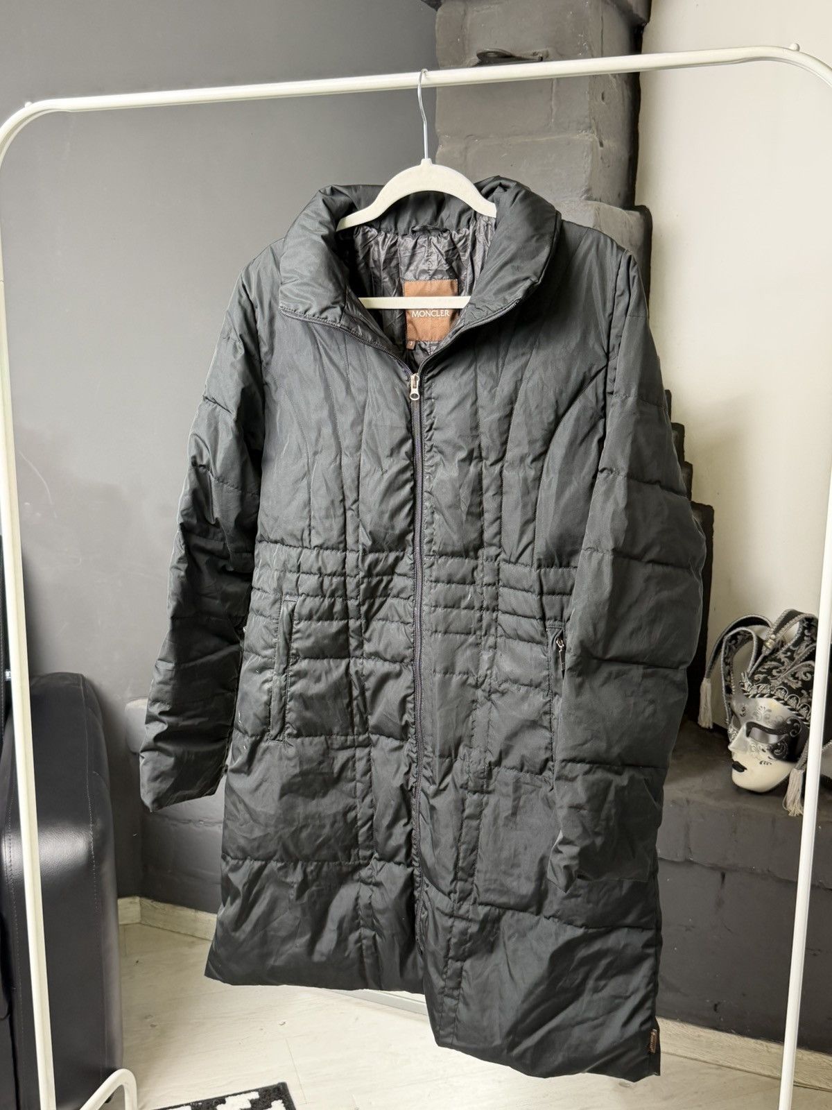 Moncler Vintage Moncler Long Down Puffer Coat Black Size 3 Women’s Size L / US 10 / IT 46 - 1 Thumbnail