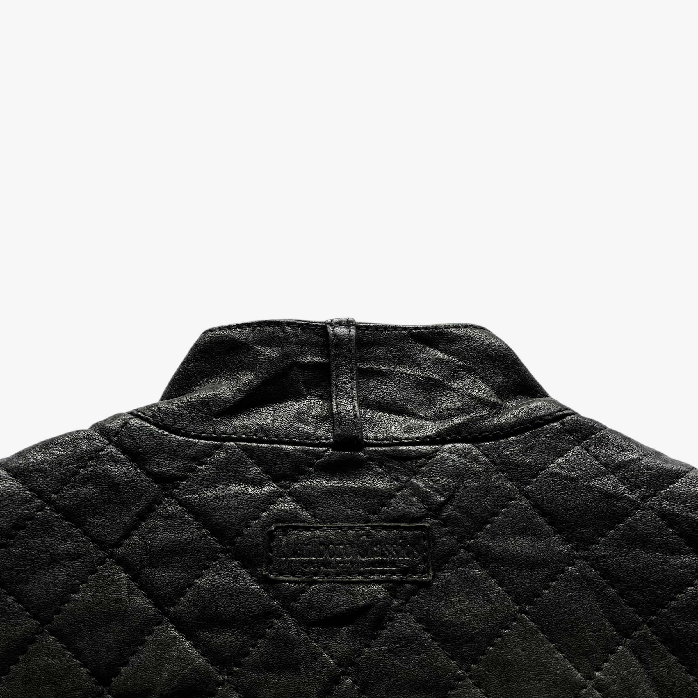 Marlboro Vintage 90s Women's Marlboro Quilted Leather Biker Jacket Size S / US 4 / IT 40 - 4 Thumbnail
