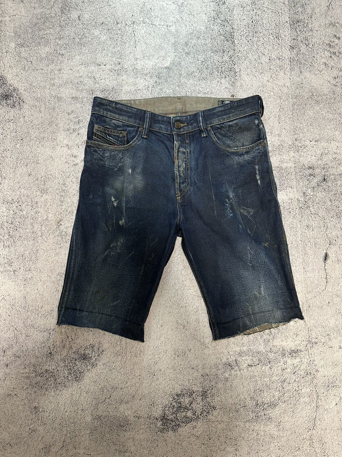 Diesel Vintage Diesel Cowhide Denim Shorts Made in Italy Size US 31 - 1 Thumbnail