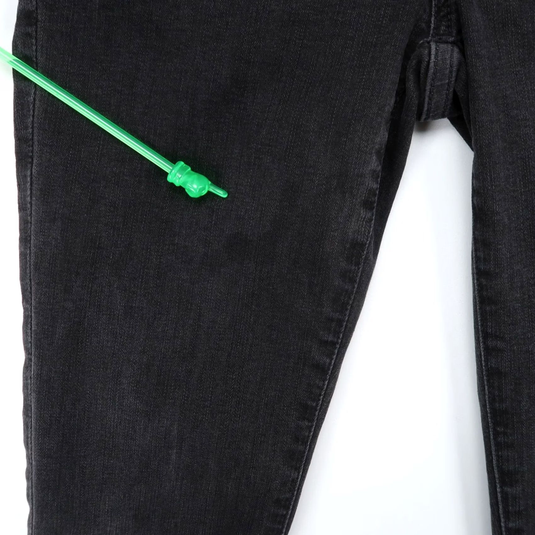 Madewell Madewell Jeans Womens 26 Black 9" High Rise Skinny Stretch Denim Shirt Size 26" / US 2 / IT 38 - 5 Thumbnail