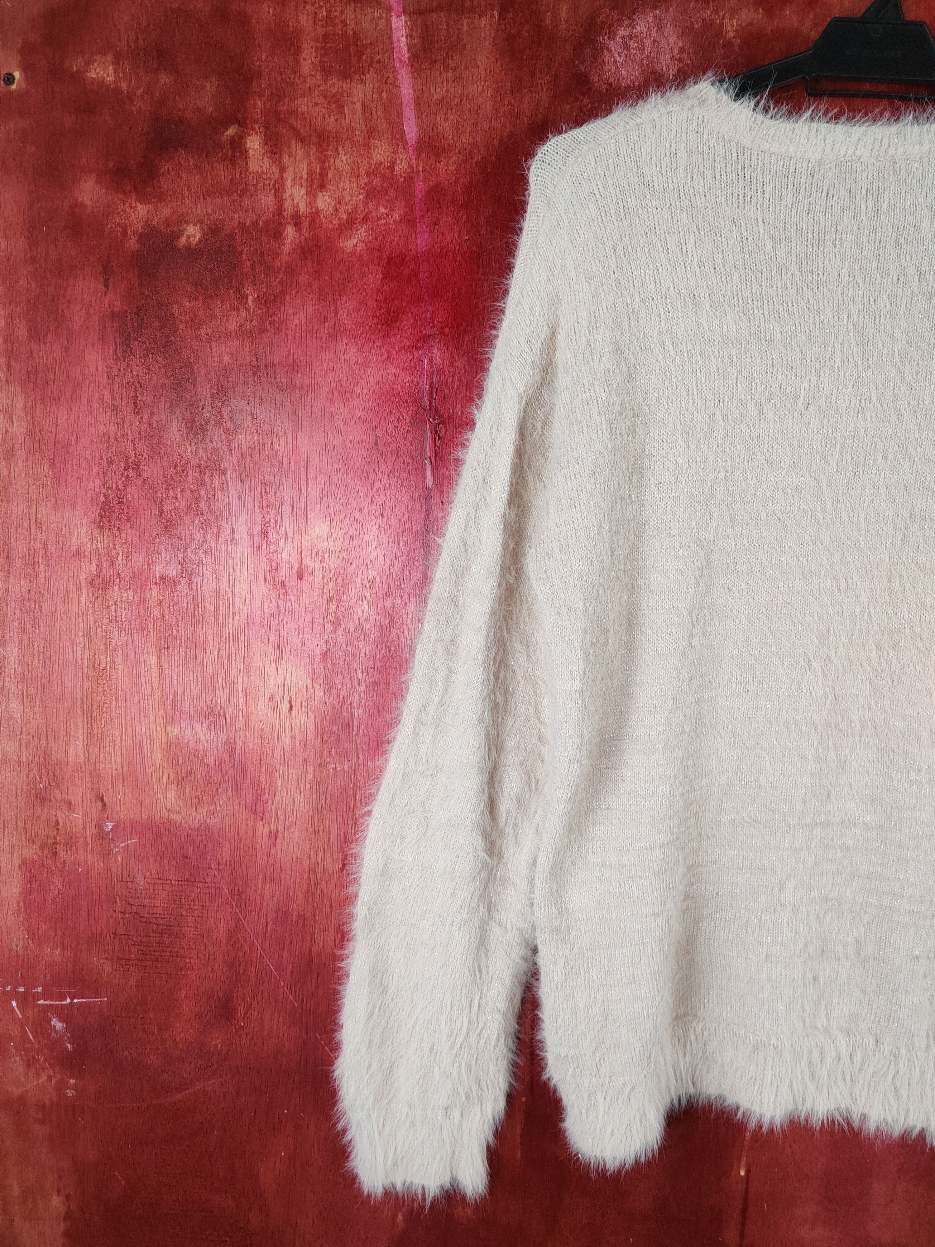 Homespun Knitwear OZOC Peach Shag Shaggy Fur Mohair Knitwear #S1977 Size M / US 6-8 / IT 42-44 - 9 Thumbnail