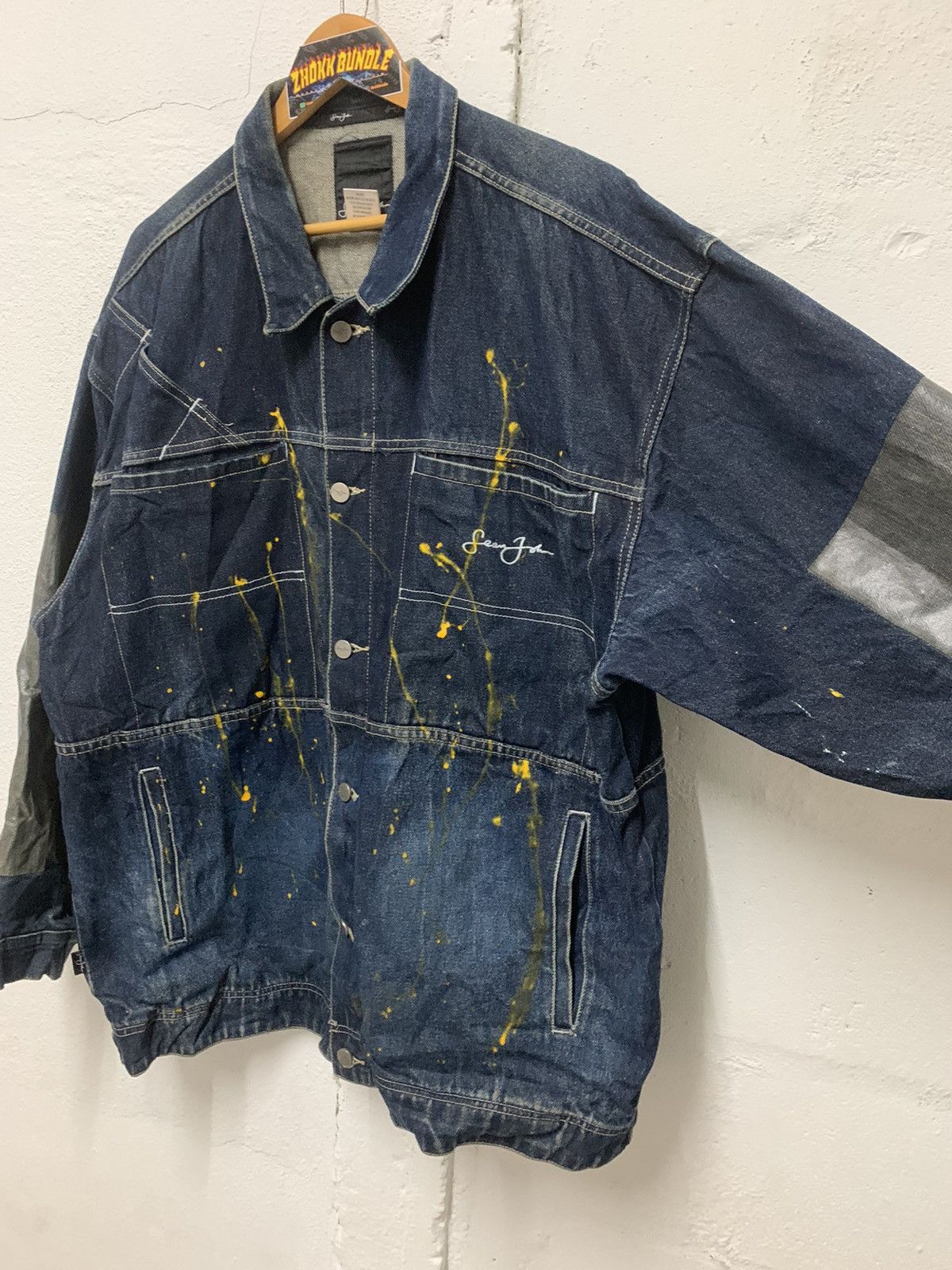 Sean John Sean John Paint Splatter Denim Jacket Size US XXL / EU 58 / 5 - 4 Thumbnail