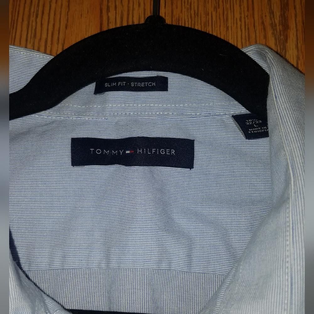 Tommy Hilfiger Tommy Hilfiger Slim Fit Shirt 16 1/2 32/33 Large Size 42R - 2 Thumbnail