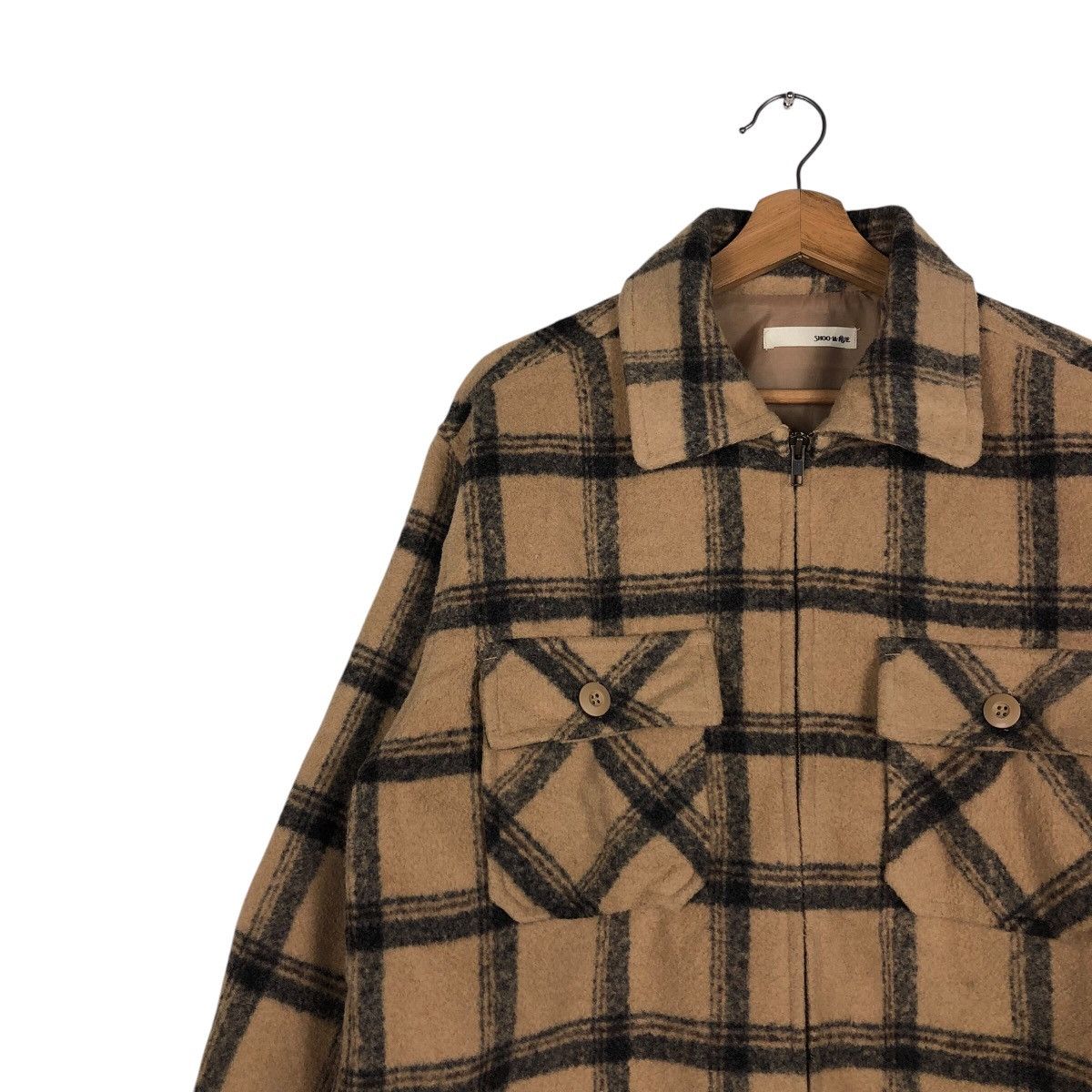 Japanese Brand × Vintage 📌Vintage Work Chore Jacket Zipper Sho Japan Tartan Design Size US M / EU 48-50 / 2 - 8 Thumbnail