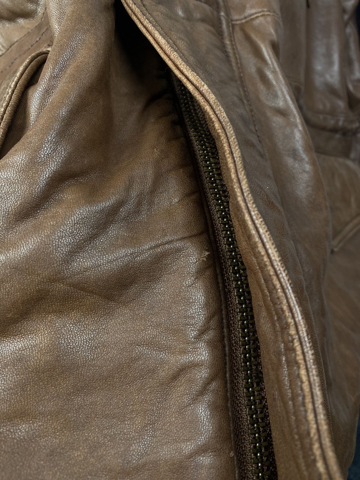 Japanese Brand × Leather Vintage Crazy Leonardo Japanese Real Leather Coat Jacket Size US L / EU 52-54 / 3 - 13 Thumbnail