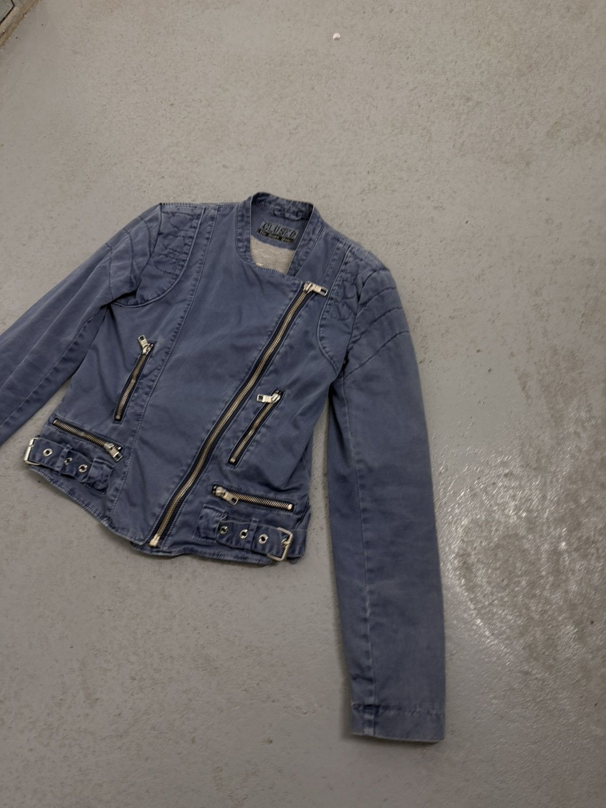 CLOSED Closed Washed Biker Multi-zip Side Zip Jacket Size S / US 4 / IT 40 - 3 Thumbnail