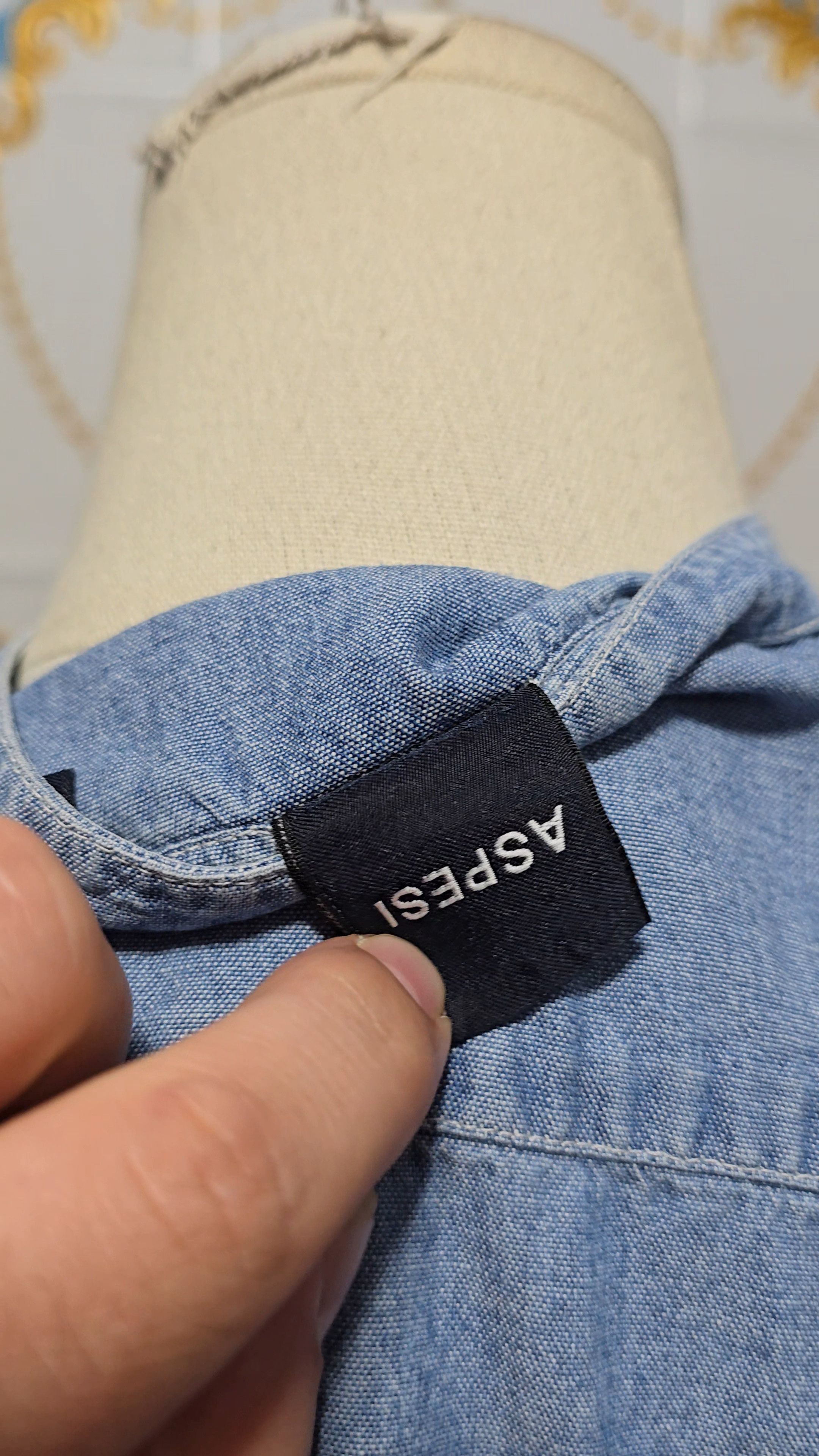 Aspesi Aspesi light blue chambray shirt with a band collar. SMALL Size S / US 4 / IT 40 - 7 Thumbnail