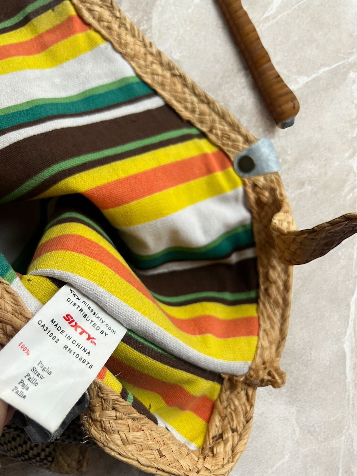 Japanese Brand × Miss Sixty × Vintage MISS SIXTY NATURAL KNITTED Bag BAMBOO designer y2k avant Size ONE SIZE - 7 Thumbnail