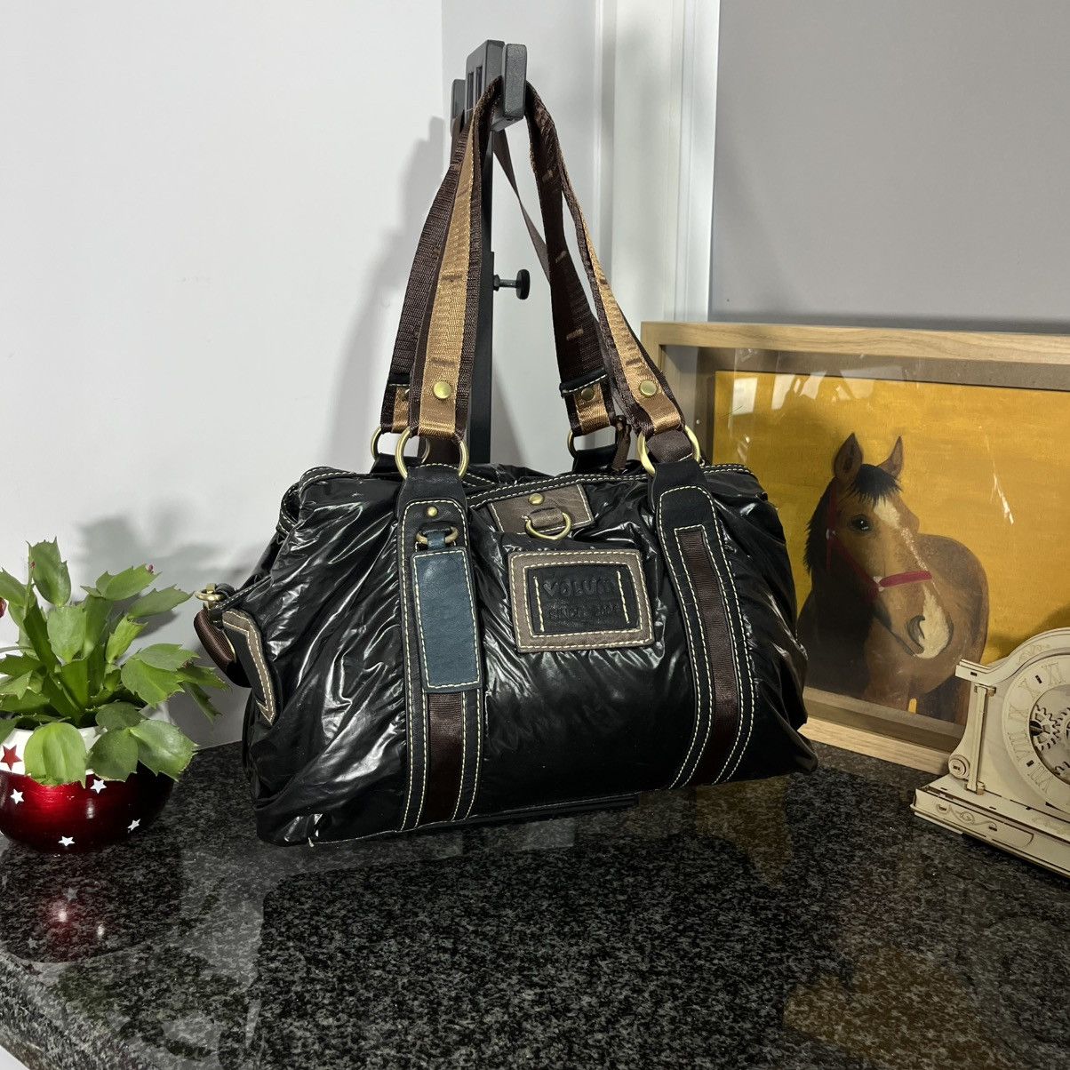 Avant Garde x Vintage Y2K Shoulder Baguette Leather Cargo Hand Bag Hype in Black, Women's