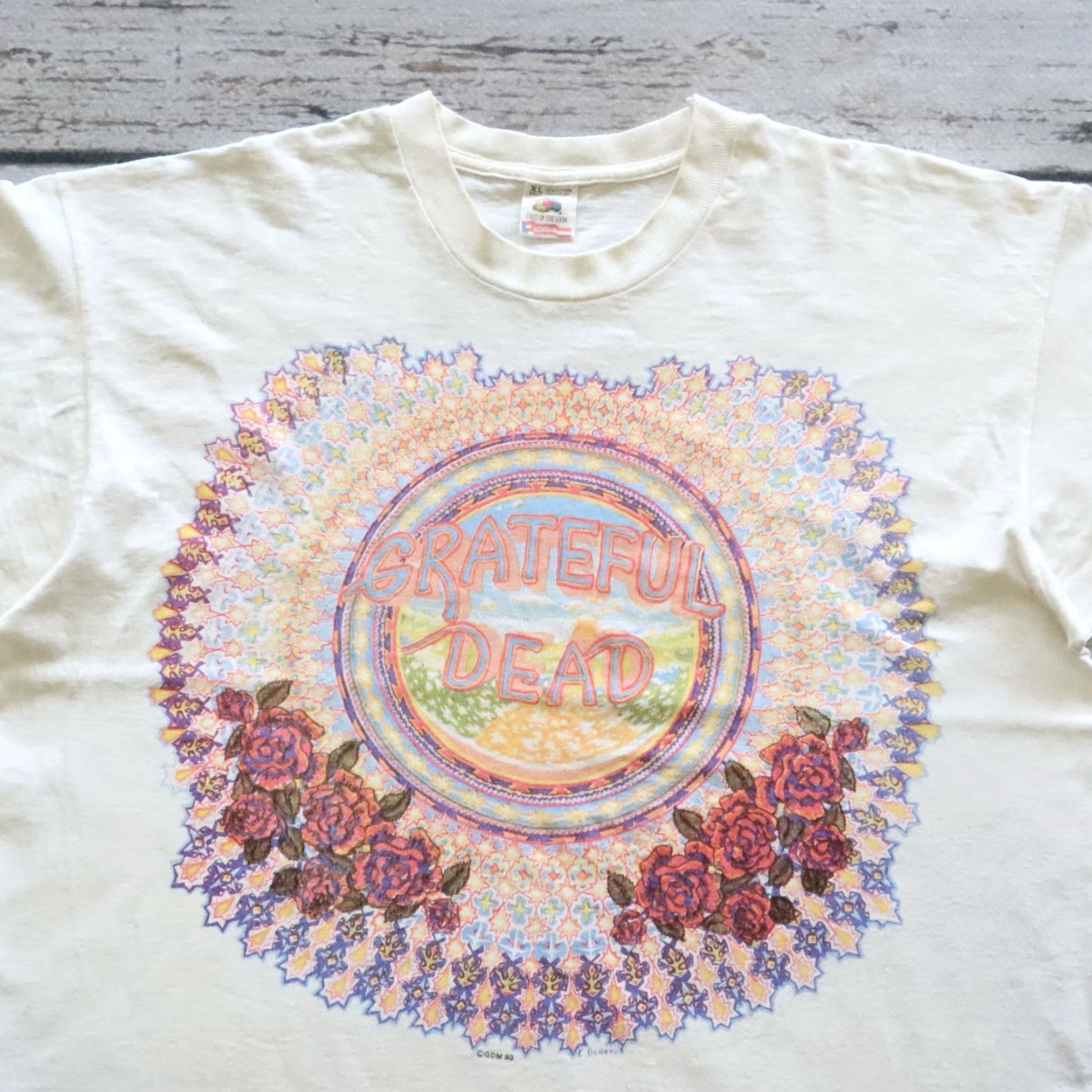Vintage VINTAGE Grateful Dead Tshirt California '93 Tour Graphic XL White Mens Size US XL / EU 56 / 4 - 3 Thumbnail