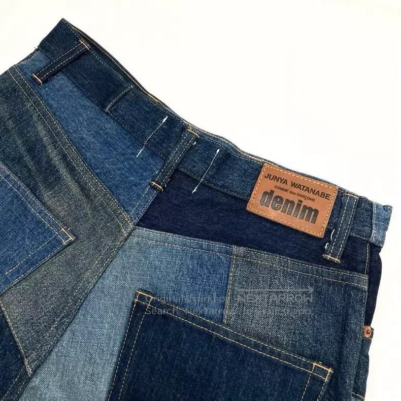 Junya Watanabe Junya Watanabe size S Denim patchwork wide-leg pants Size 24" / US 00 / IT 34 - 5 Thumbnail