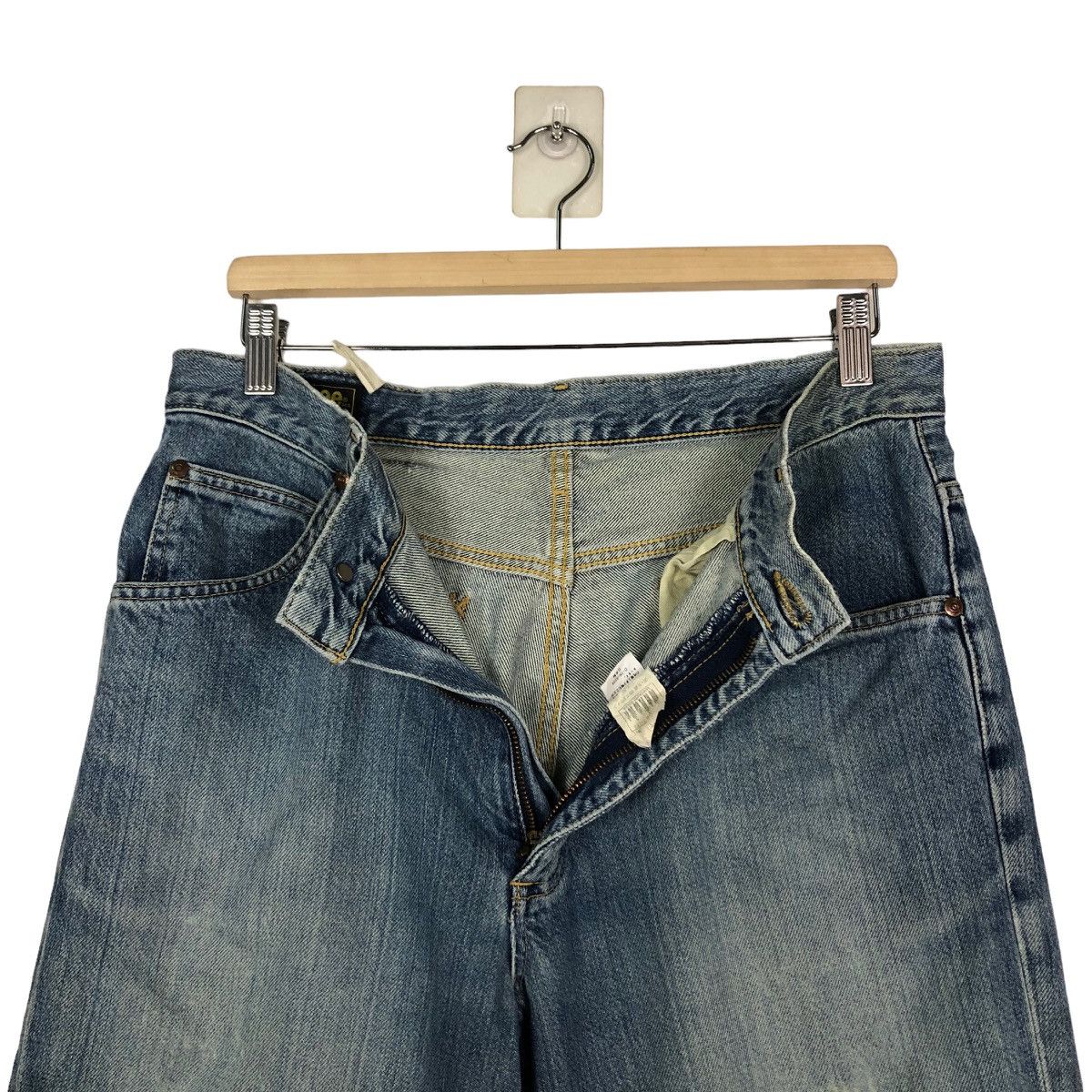 Japanese Brand 🔥Vintage Lee Rider Denim Jeans Union Made Size US 32 / EU 48 - 17 Thumbnail