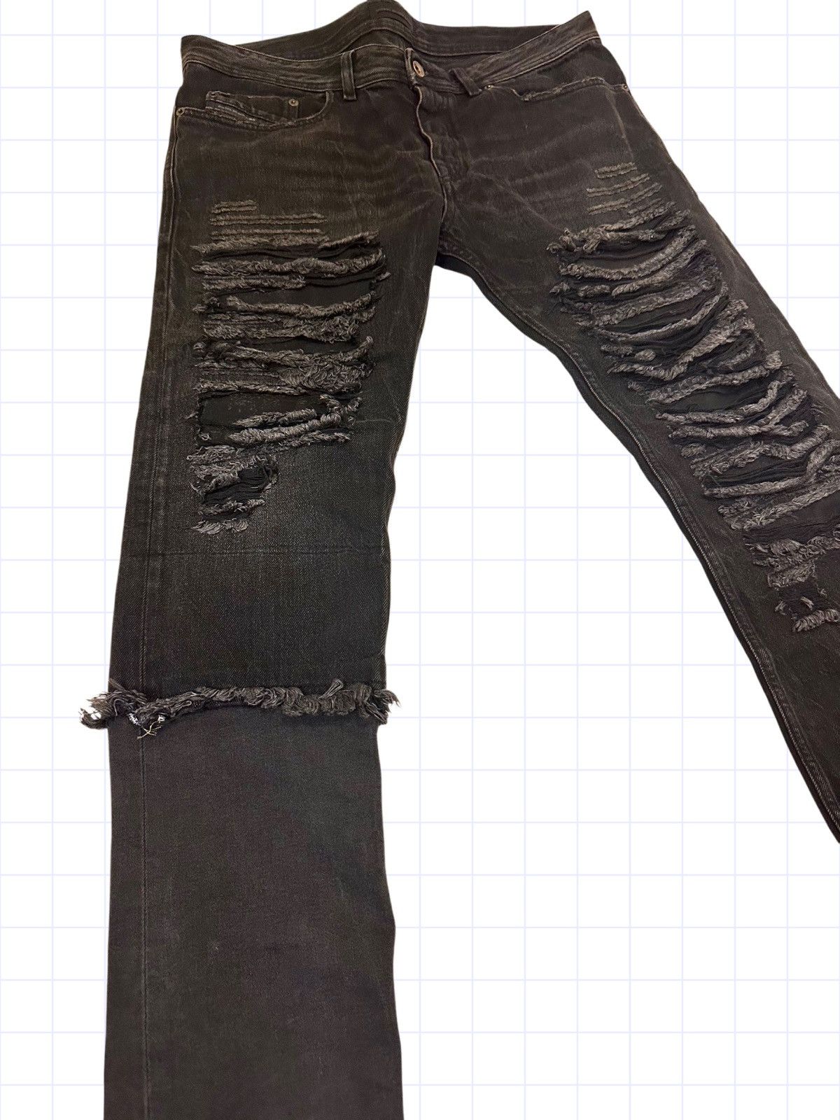 Diesel Black Gold Diesel Black Gold 32 Distressed Slim Skinny Black Denim Size US 32 / EU 48 - 1 Thumbnail
