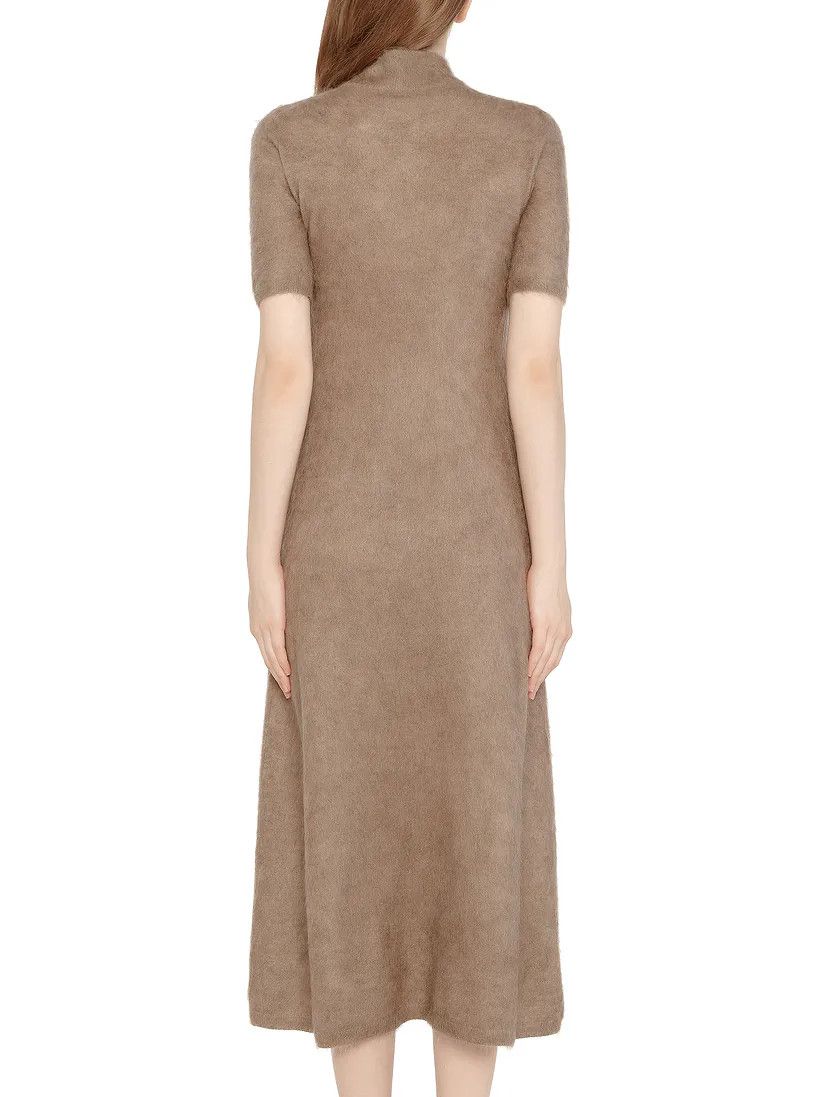 Brunello Cucinelli o1y0725 Midi Dress in Brown Size M / US 6-8 / IT 42-44 - 4 Thumbnail