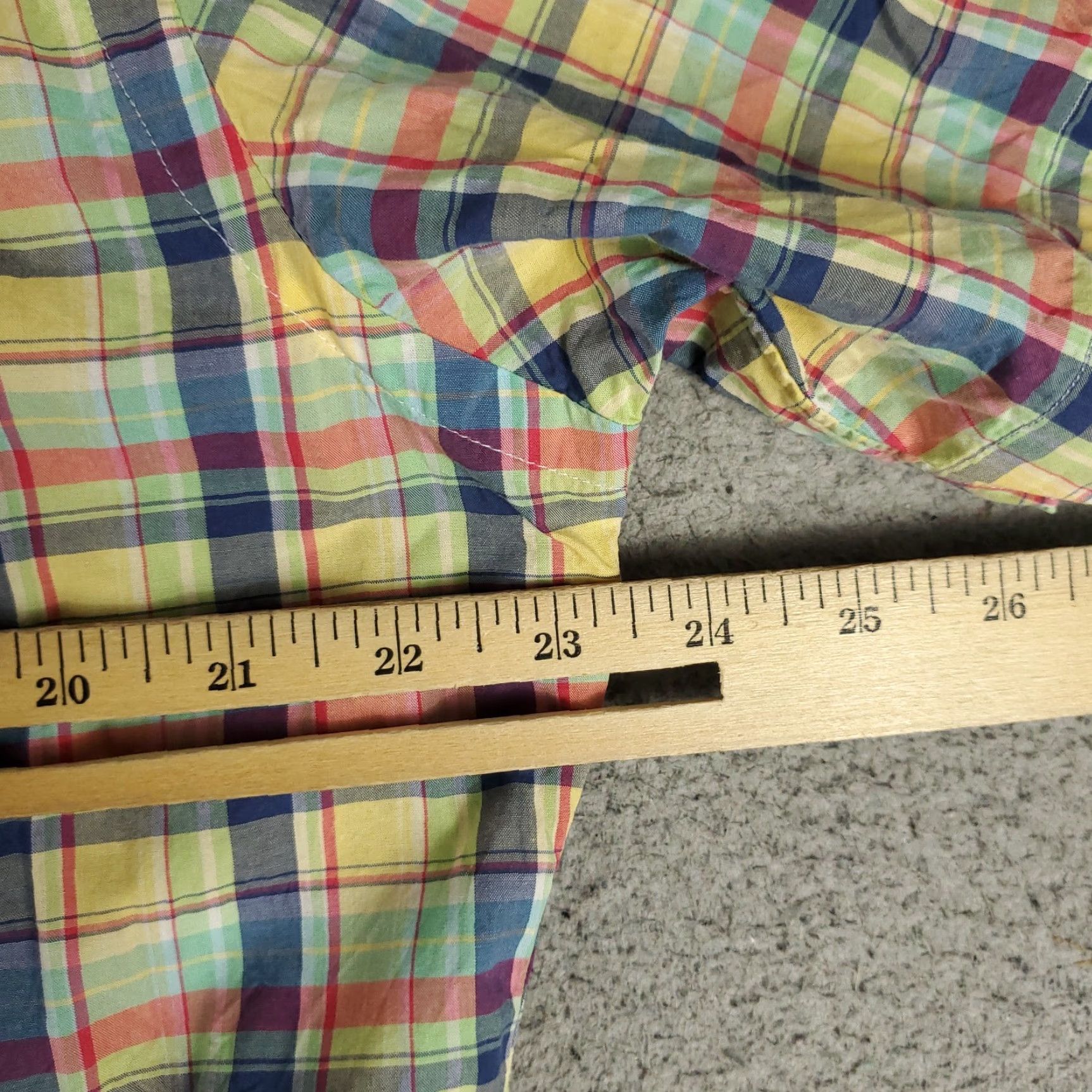 Ralph Lauren Ralph Lauren Shirt Mens Large Yellow Plaid Button-Up Short Sleeve Casual Classic Preppy 90s Style Mens Size US L / EU 52-54 / 3 - 6 Thumbnail
