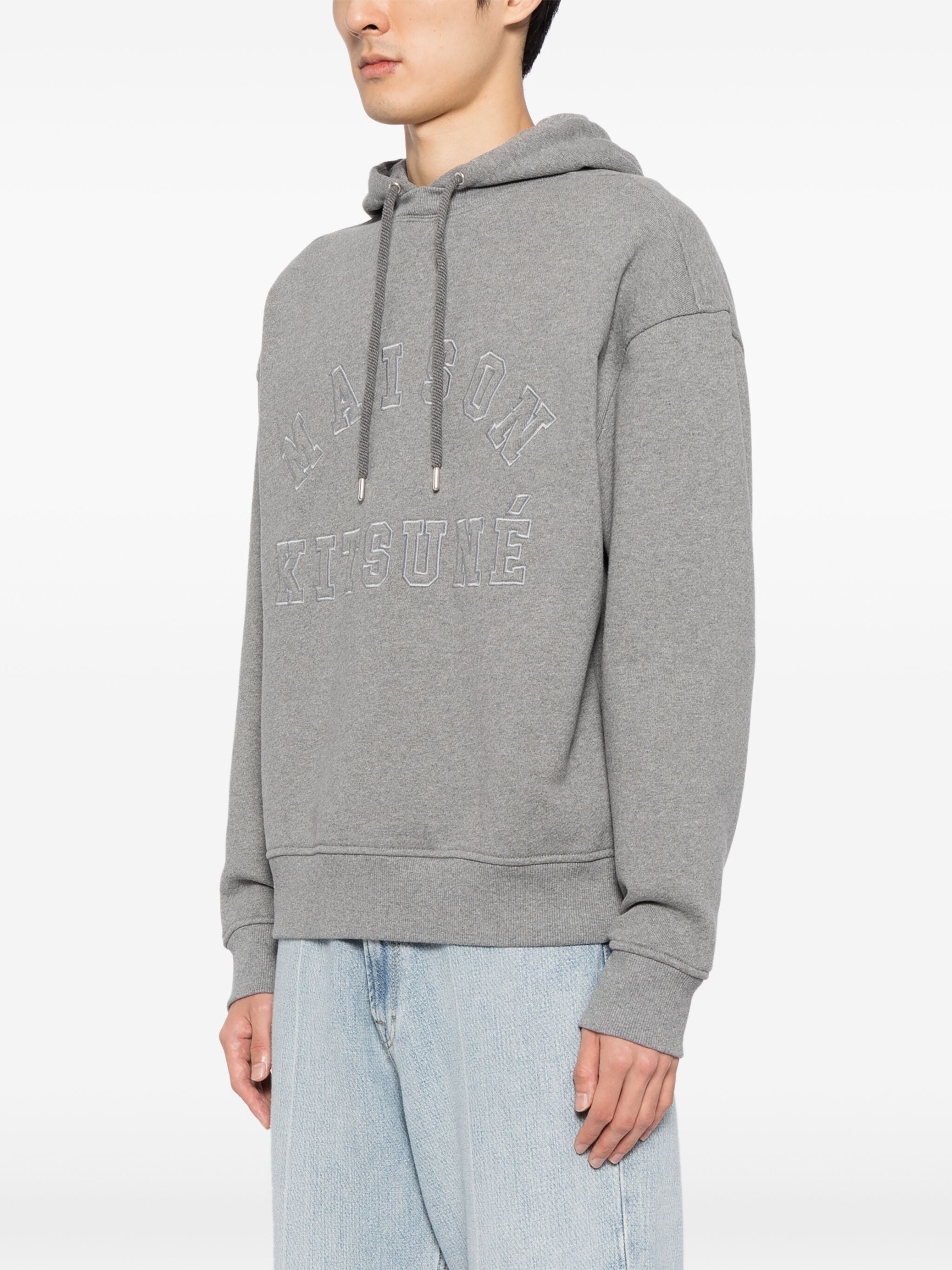 Maison Kitsune o1s22i1n1124 Oversized Varsity Hoodie in Grey Size US S / EU 44-46 / 1 - 3 Thumbnail