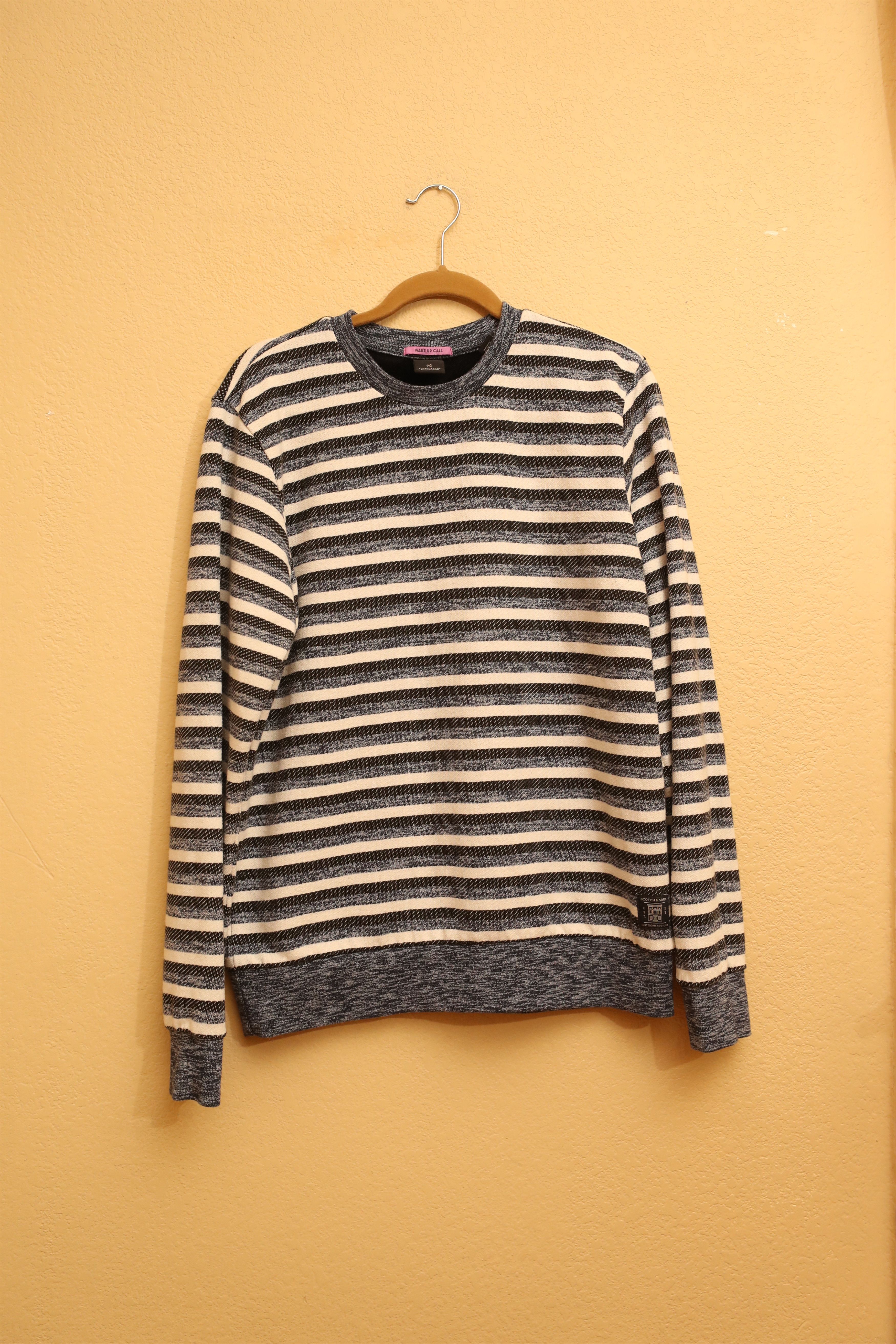 Scotch & Soda Scotch & Soda Striped Crewneck Sweater (L) Size US L / EU 52-54 / 3 - 1 Thumbnail