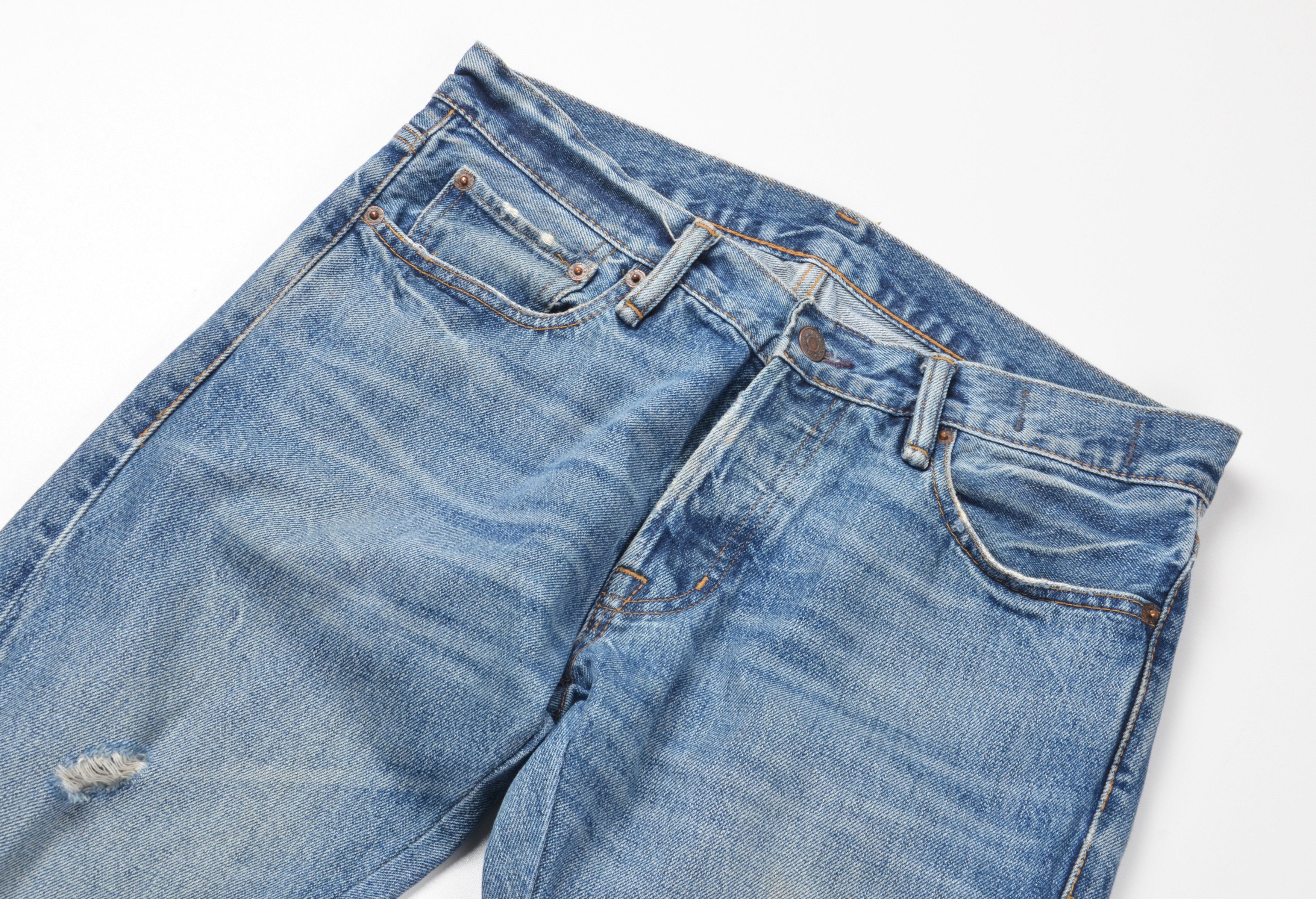 Denim & Supply Ralph Lauren Ralph Lauren Denim & Supply Distressed Straight Denim Jeans Size 32" / US 10 / IT 46 - 3 Thumbnail
