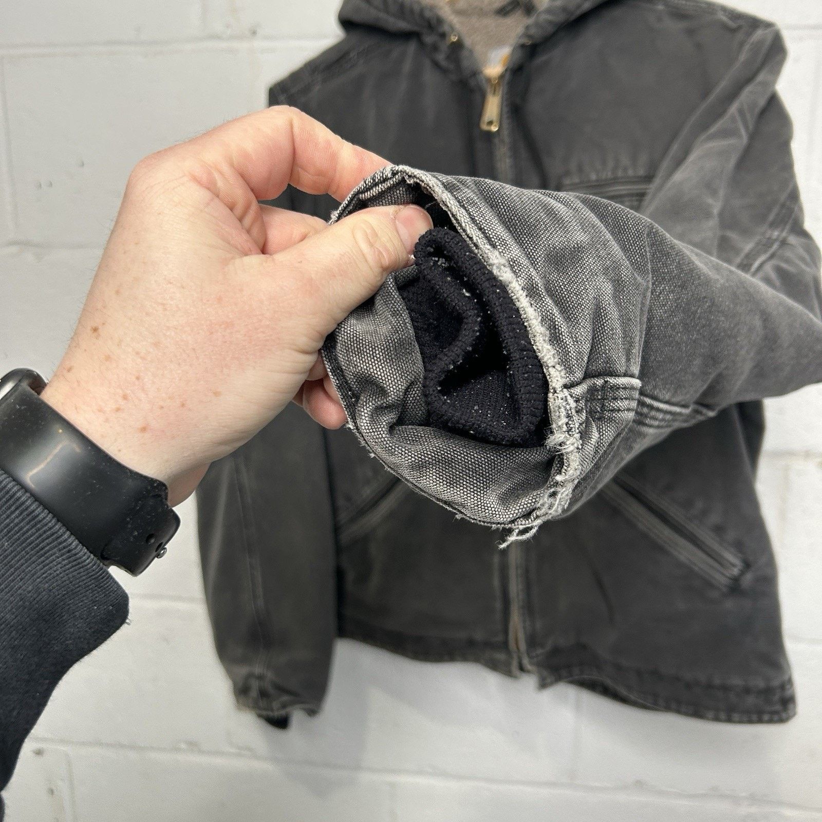 Carhartt Carhartt Sherpa-Lined Hooded Detroit Jacket “Black” WJ141 Size M / US 6-8 / IT 42-44 - 10 Thumbnail