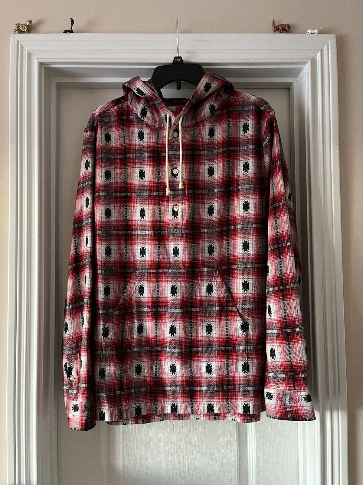 Supreme Supreme hooded shadow plaid flannel | Grailed