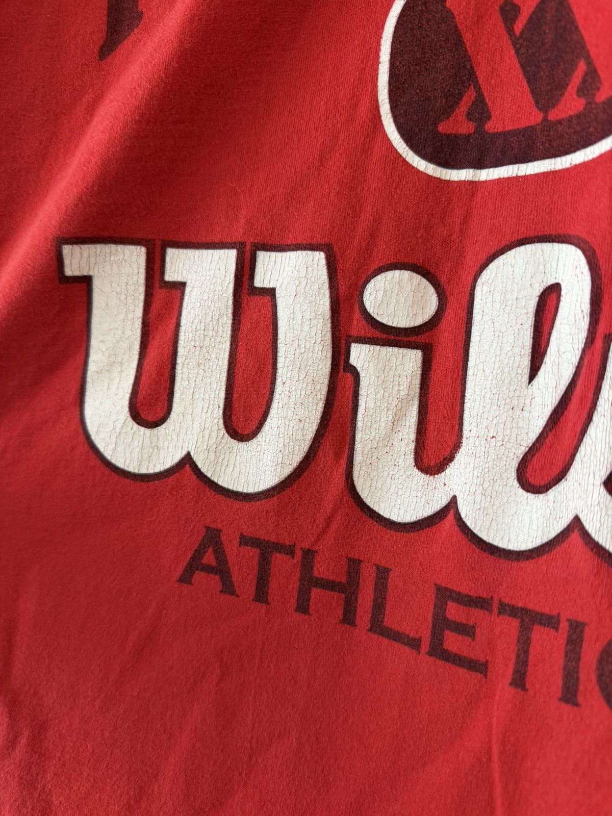 Wilson vtg 90s red property of wilson athletic co jersey shirt xl Size US XL / EU 56 / 4 - 4 Thumbnail