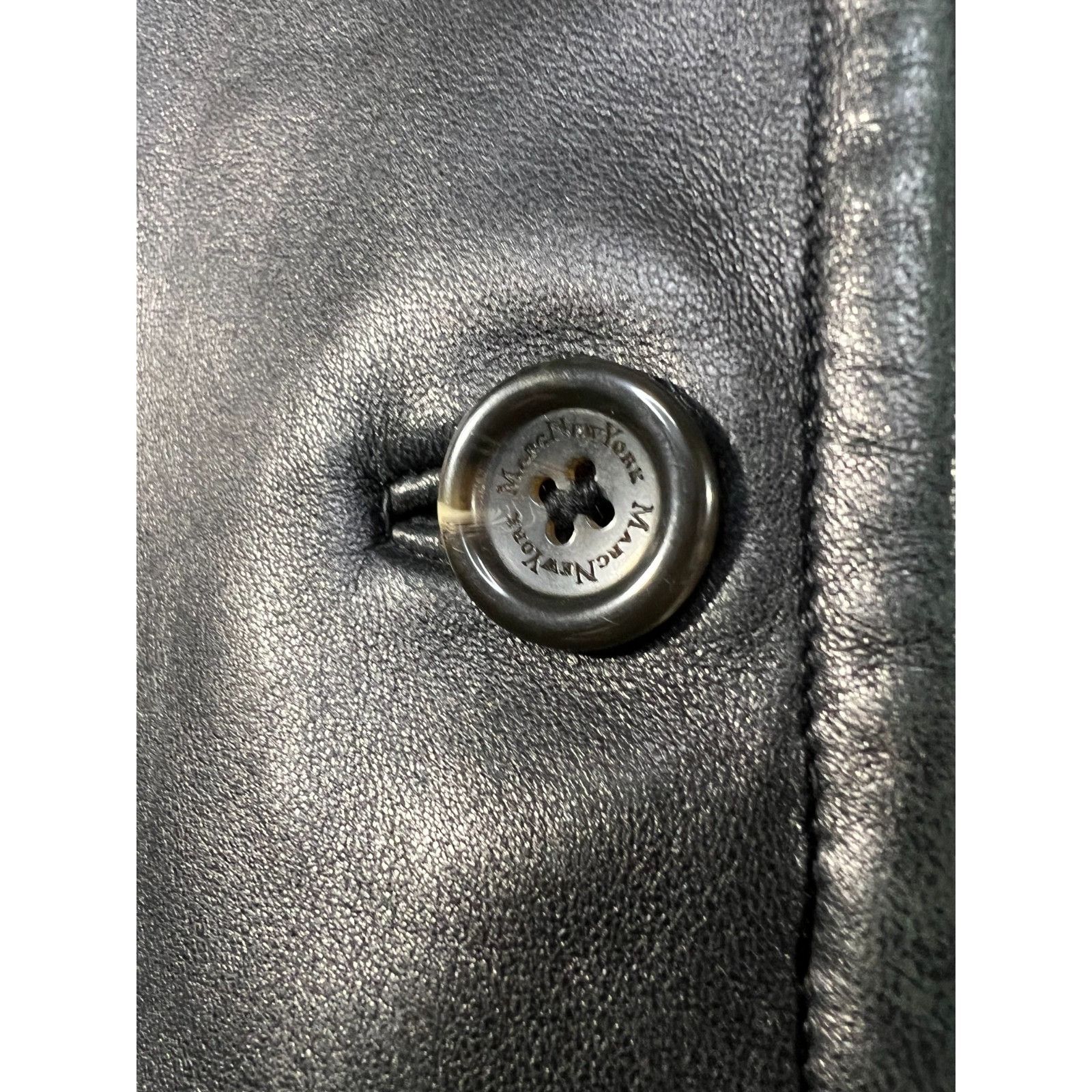 Andrew Marc Soft Marc New York Andrew Women MD button Black Leather Jack Size M / US 6-8 / IT 42-44 - 4 Thumbnail