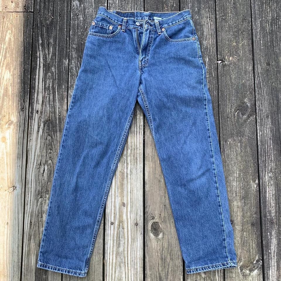 Vintage 90's 550 Levis Blue Wide leg Denim jeans Tapered leg