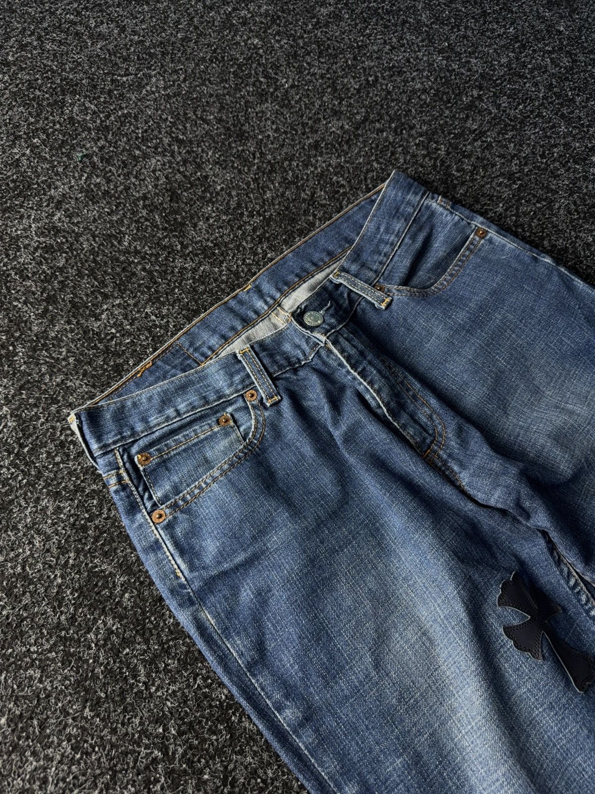 Designer × Japanese Brand × Levi's 🔥Levi’s Flared Chrome Hearts Style Cross Denim jeans Size 30" / US 8 / IT 44 - 7 Thumbnail