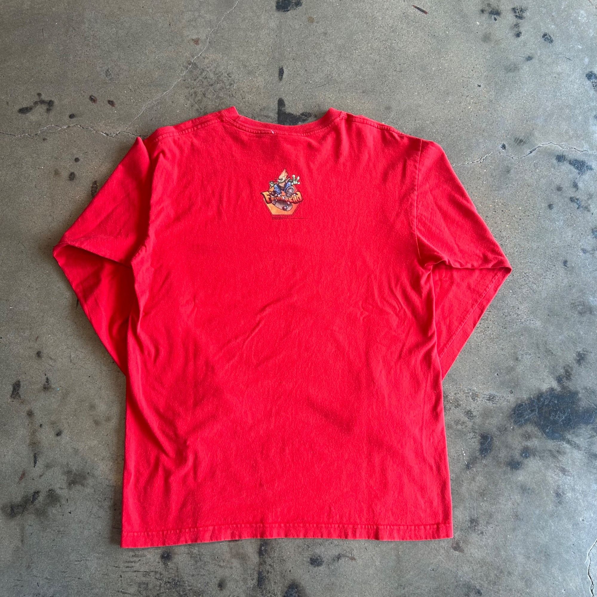 JNCO Vintage Jnco Flamehead USA Red Long Sleeve T Shirt XL Size US XL / EU 56 / 4 - 2 Thumbnail
