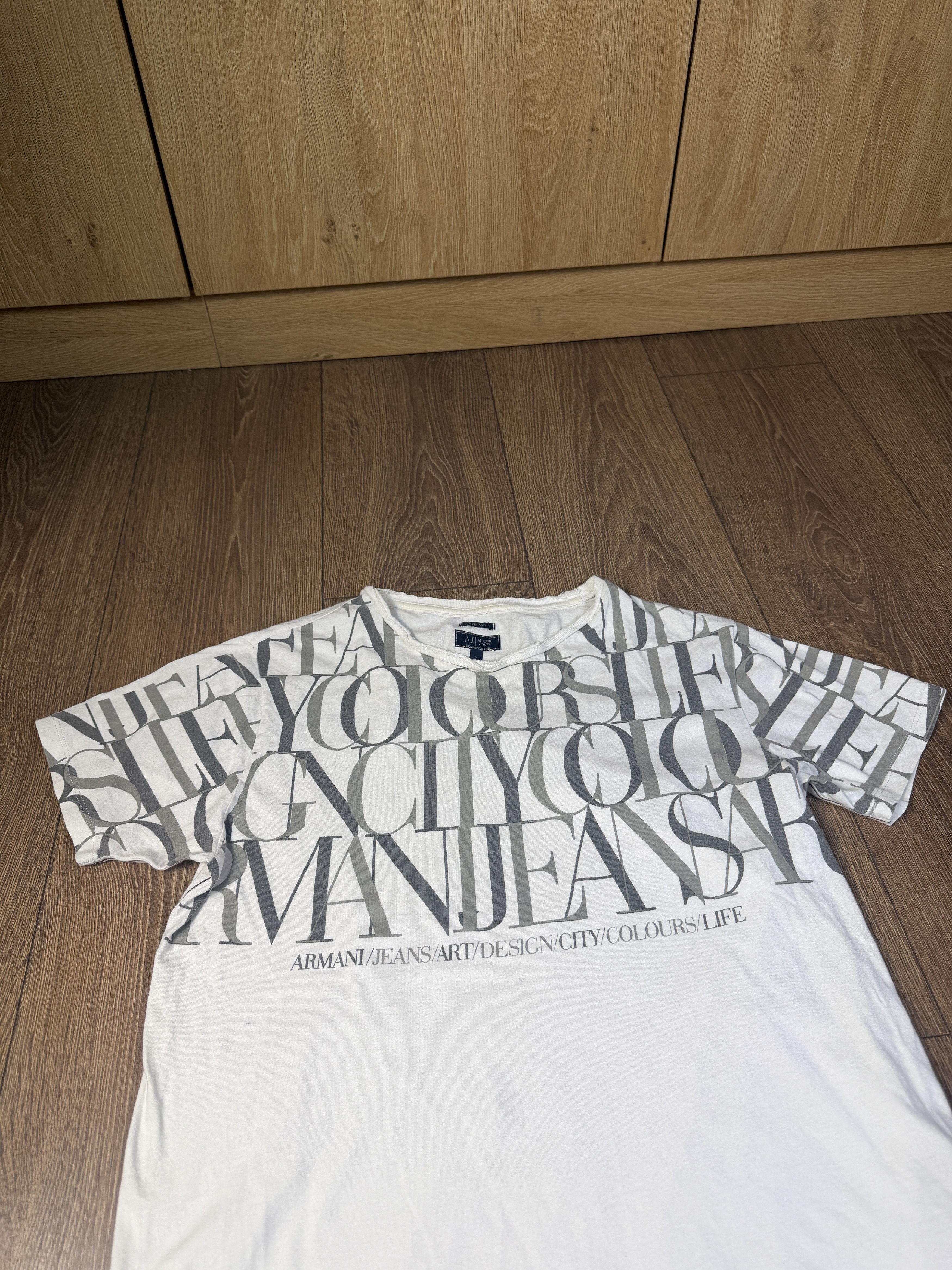 Armani armani jeans logo print t shirt size L Size US L / EU 52-54 / 3 - 4 Thumbnail