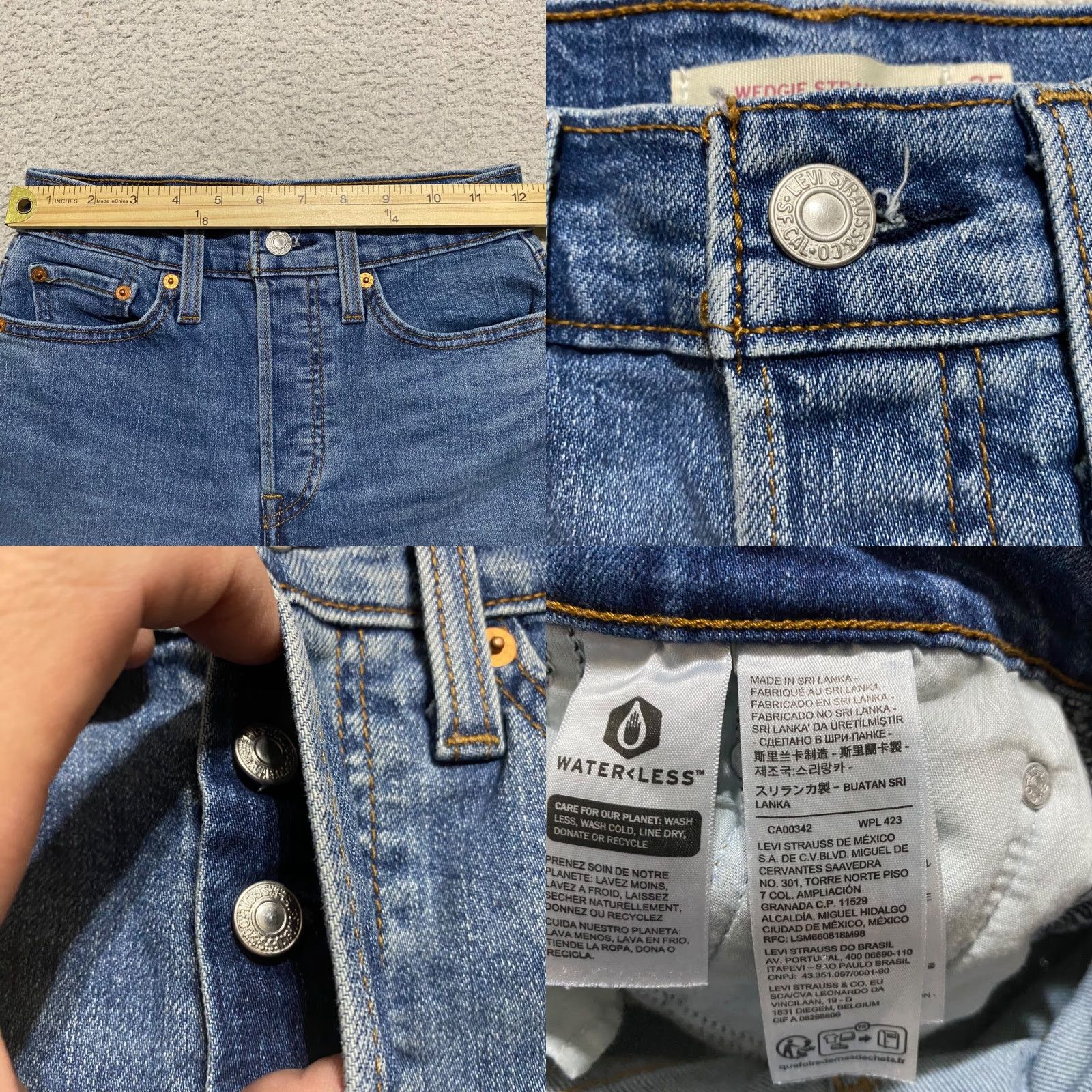 Levi's Levi's Wedgie Fit Jeans Blue Denim 25 Jeans Regular 90s Vintage Womens Size 25 Medium Wash 5-Pocket Button Fly Size 42" / US 20 - 8 Thumbnail