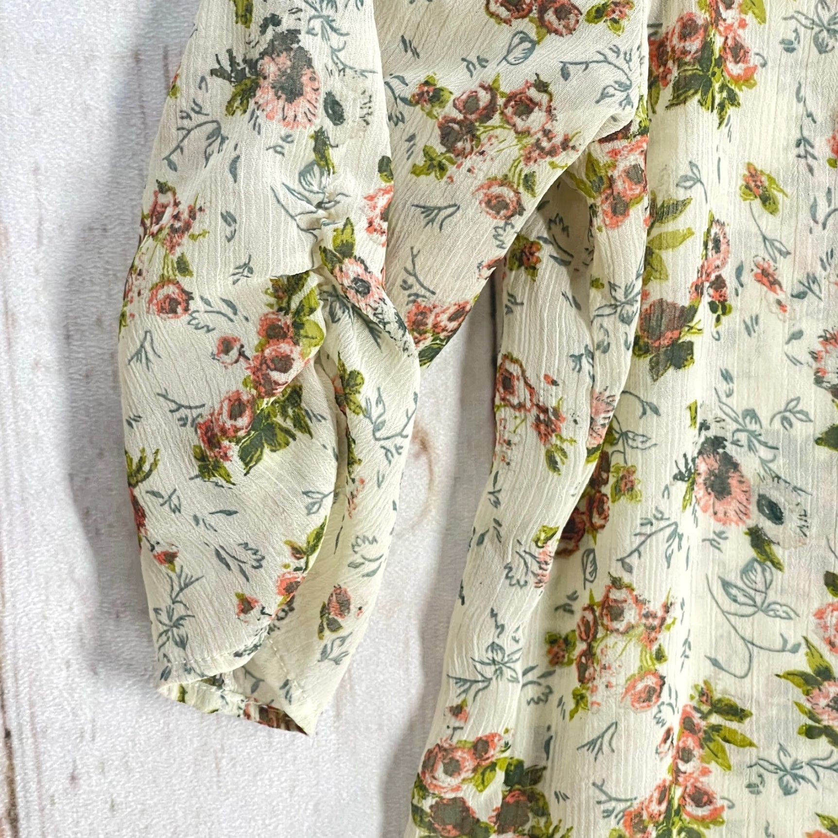Vintage Love Squared Blouse Shirt Women S Pink Floral Scoop Neck Cottagecore Prairie Bohemian Coquette Garden 60s 70s Size S / US 4 / IT 40 - 5 Thumbnail