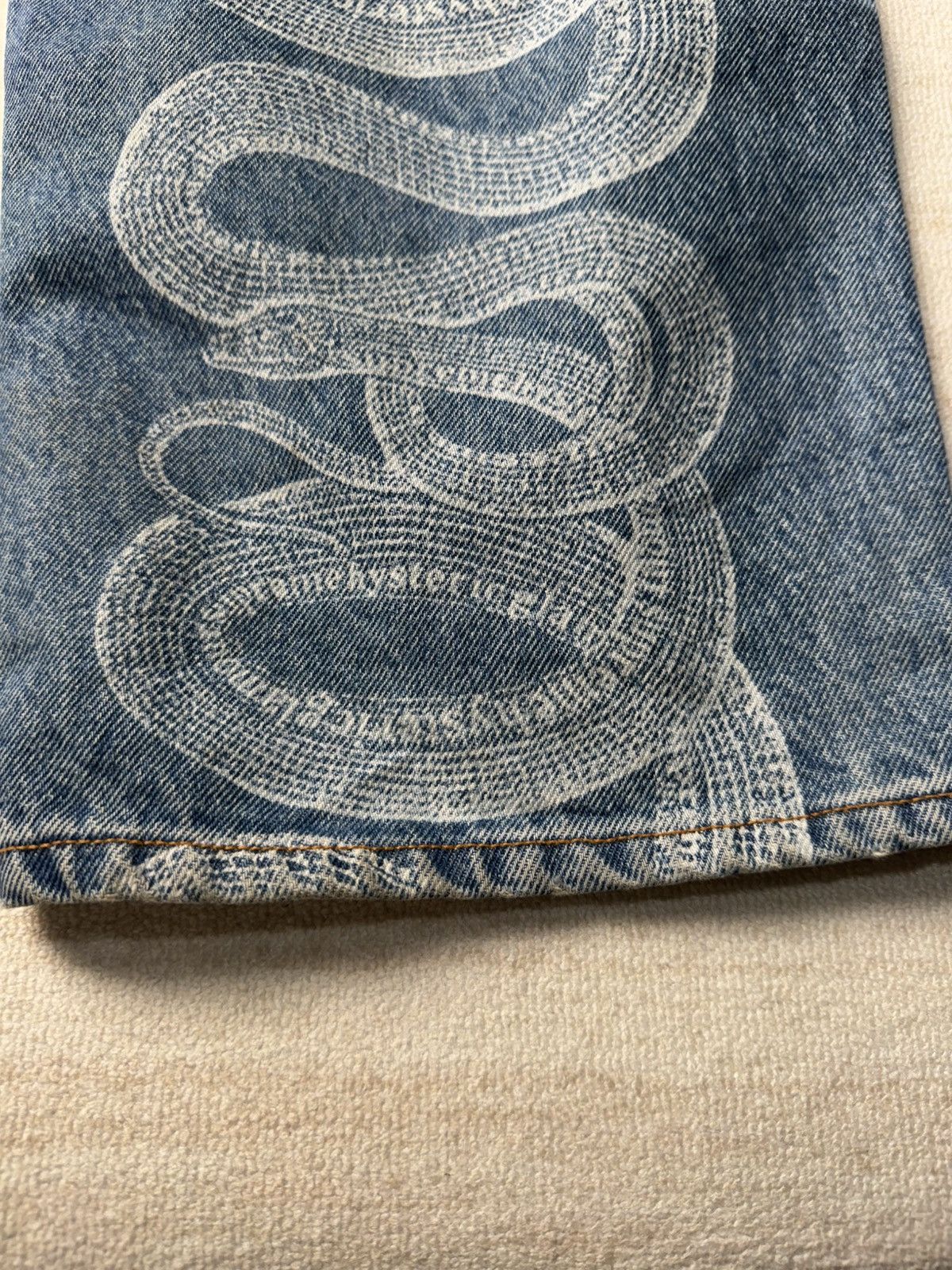 Hysteric Glamour × Supreme Snake double knee denim 32 Size US 32 / EU 48 - 11 Thumbnail