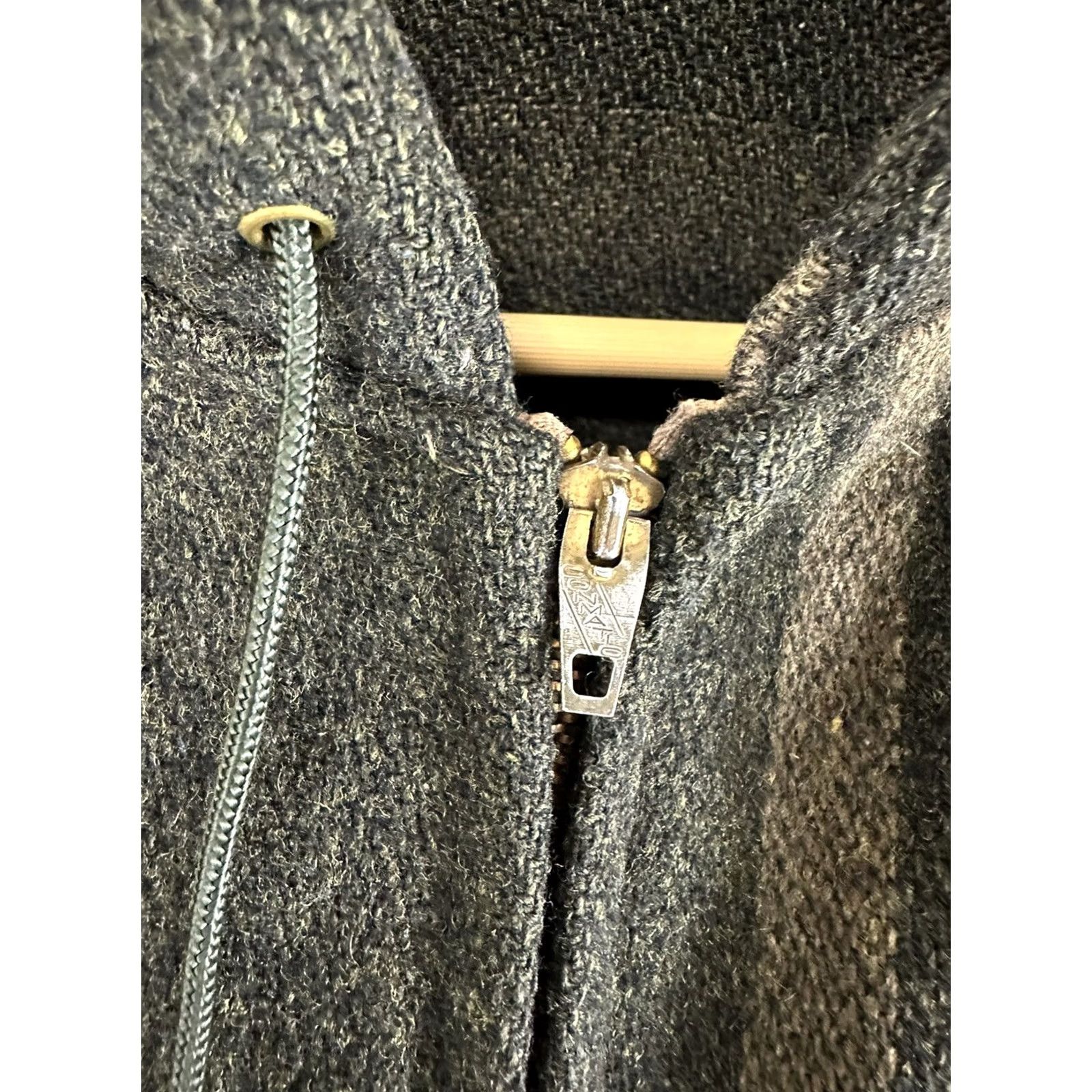 Vintage VINTAGE 50s Plaid Wool Hoodie Jacket Hunting Camp XL Green/Brown Conmatic Zipper Hooded Mens Size US XL / EU 56 / 4 - 3 Thumbnail