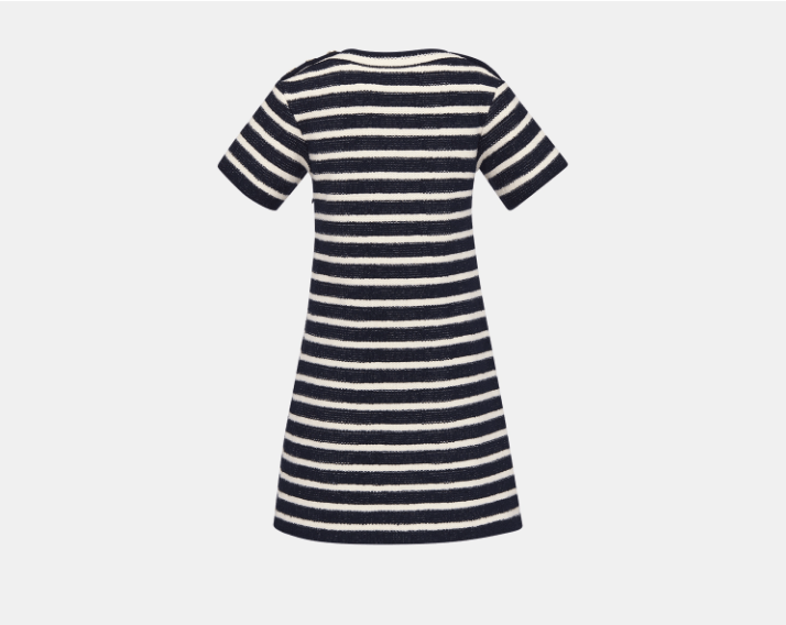 Dior o1w1db10725 424R16 Marinière Short Dress in Navy Blue/White Size XS / US 0-2 / IT 36-38 - 2 Thumbnail