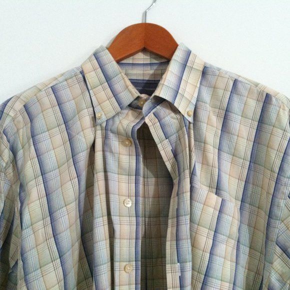 Hickey Freeman HICKEY FREEMAN MENS LINEN BUTTON DOWN CASUAL SHIRT SIZE: XL Size US XL / EU 56 / 4 - 1 Thumbnail
