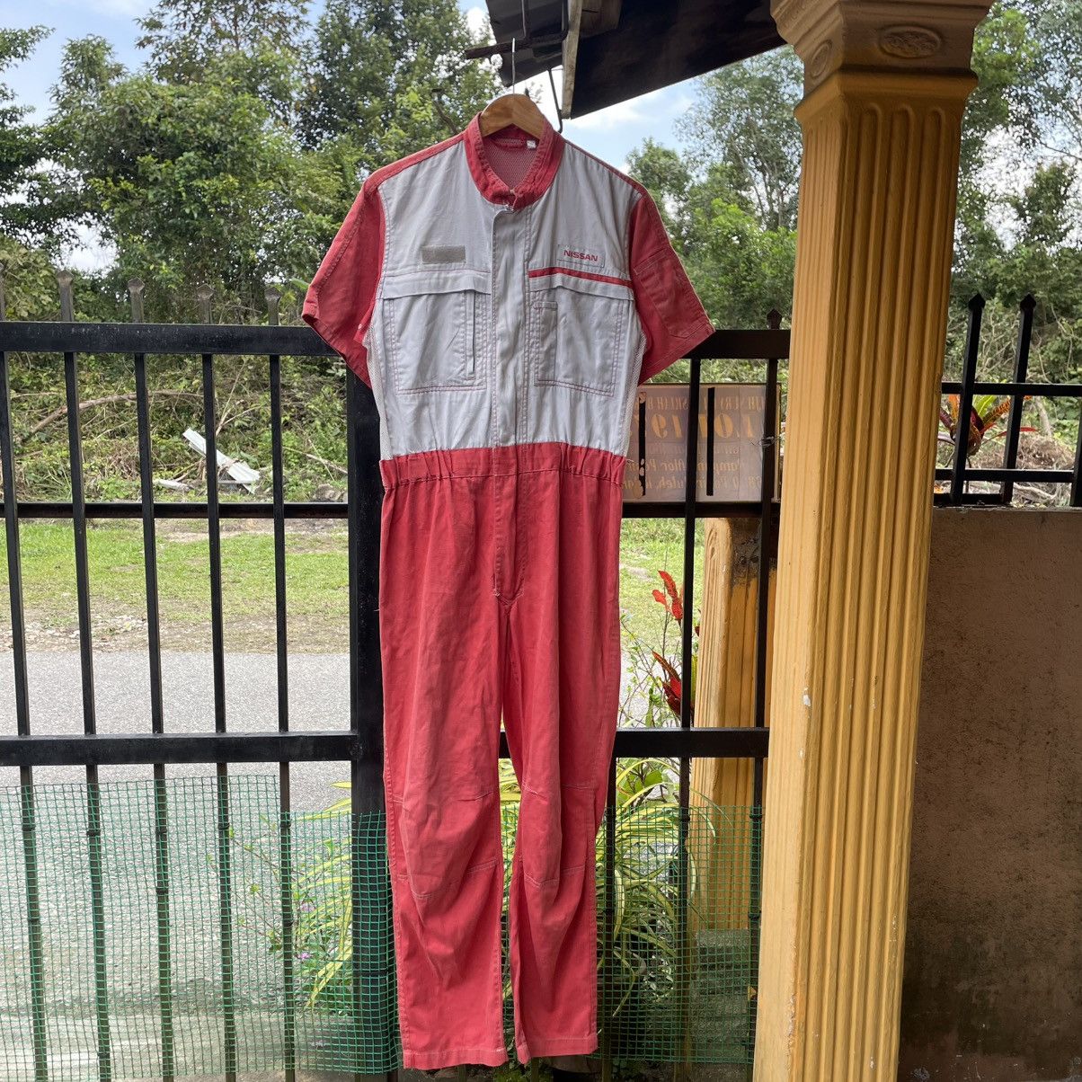Japanese Brand 🔥🇯🇵Vintage Nissan Workers Coverall Jumpsuits Mechanic Wear Size US 30 / EU 46 - 1 Thumbnail