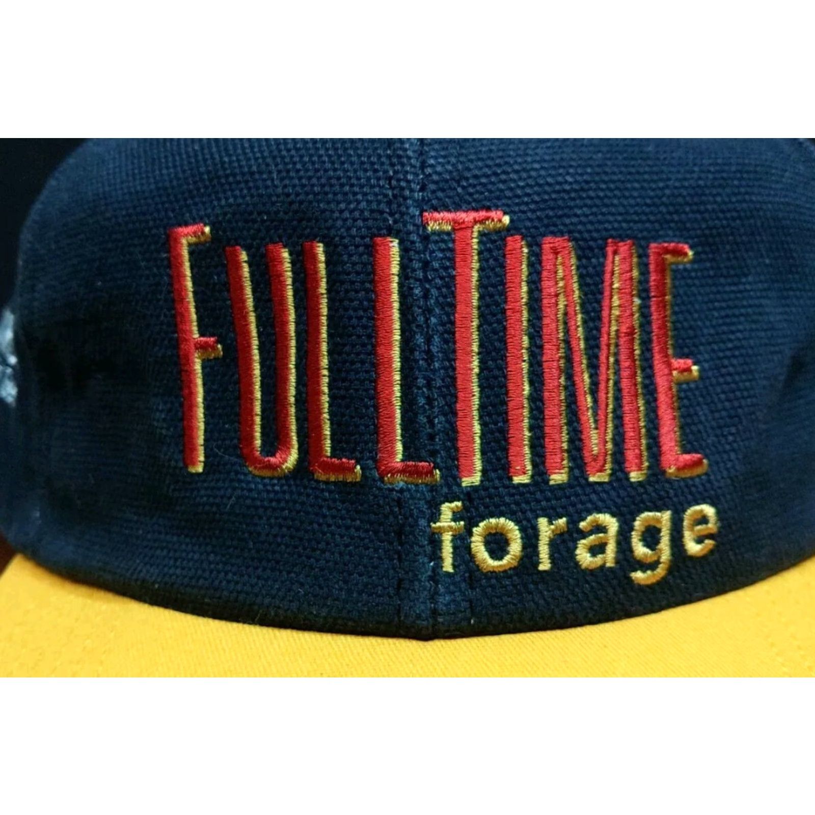 Vintage VINTAGE Osterman Full Time Forager Cargill Seeds Hat Cap Black Adult One Size Black Cotton Canvas Adjustable Snapback Baseball Cap Mens Womens 90s USA Size ONE SIZE - 2 Thumbnail